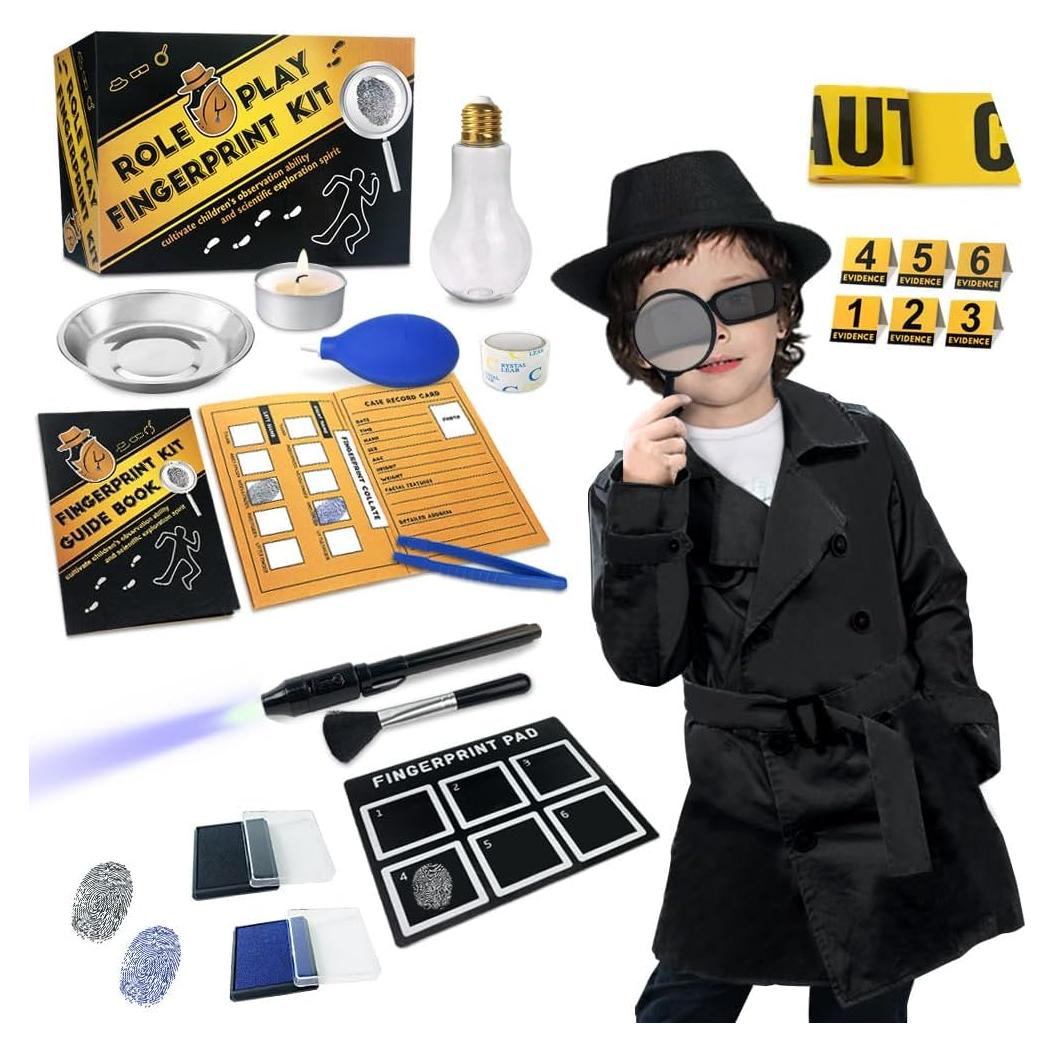 Kit de Espía UNGLINGA con Chaqueta y Sombrero para Niños