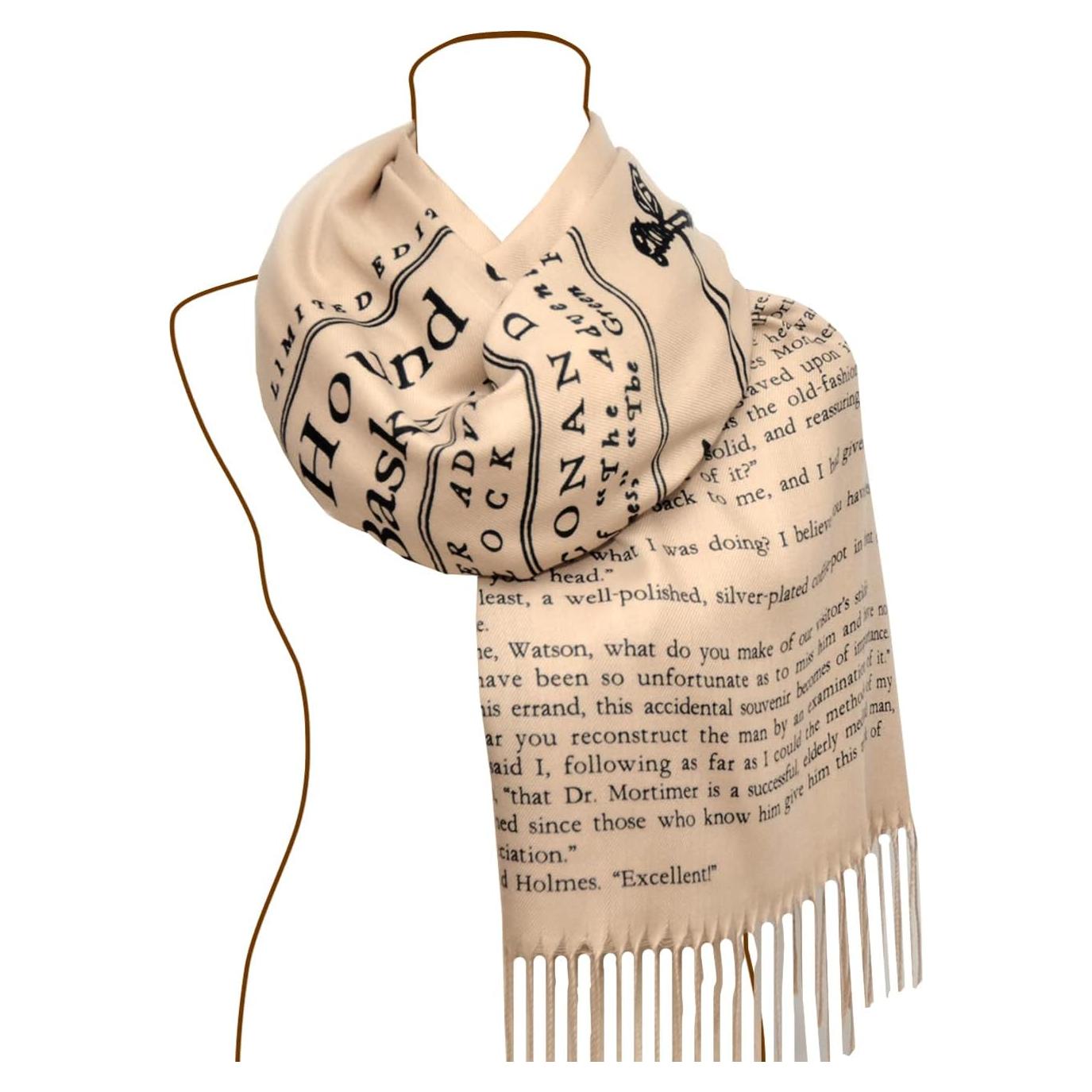 Bufanda Chal Envoltura Sherlock Holmes Beige 182.88x66.04 cm