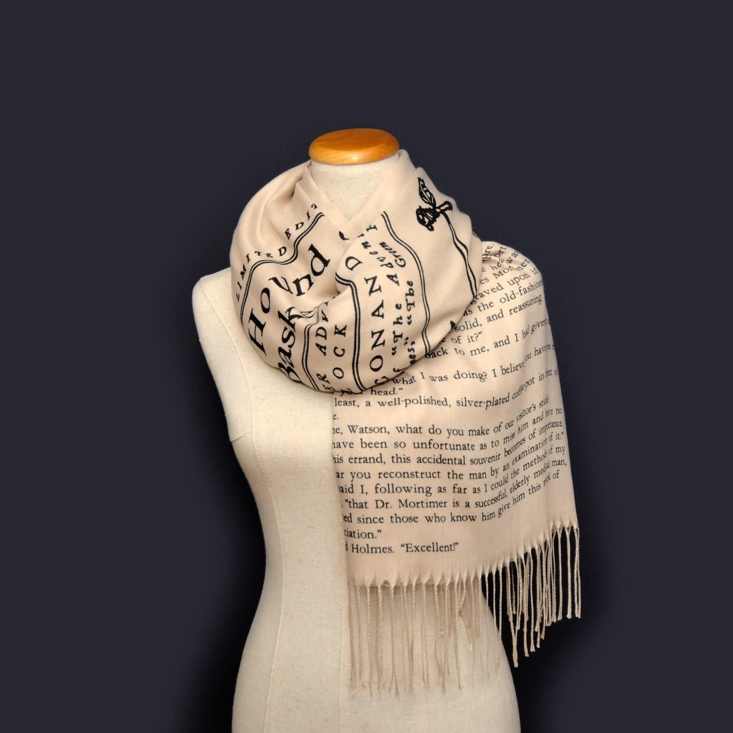 Bufanda Chal Envoltura Sherlock Holmes Beige 182.88x66.04 cm