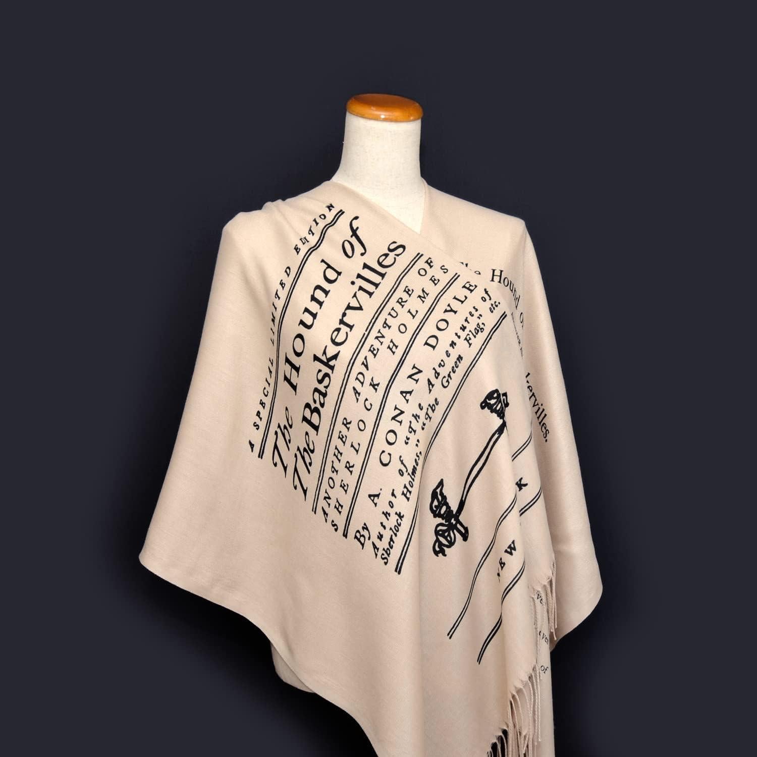 Bufanda Chal Envoltura Sherlock Holmes Beige 182.88x66.04 cm