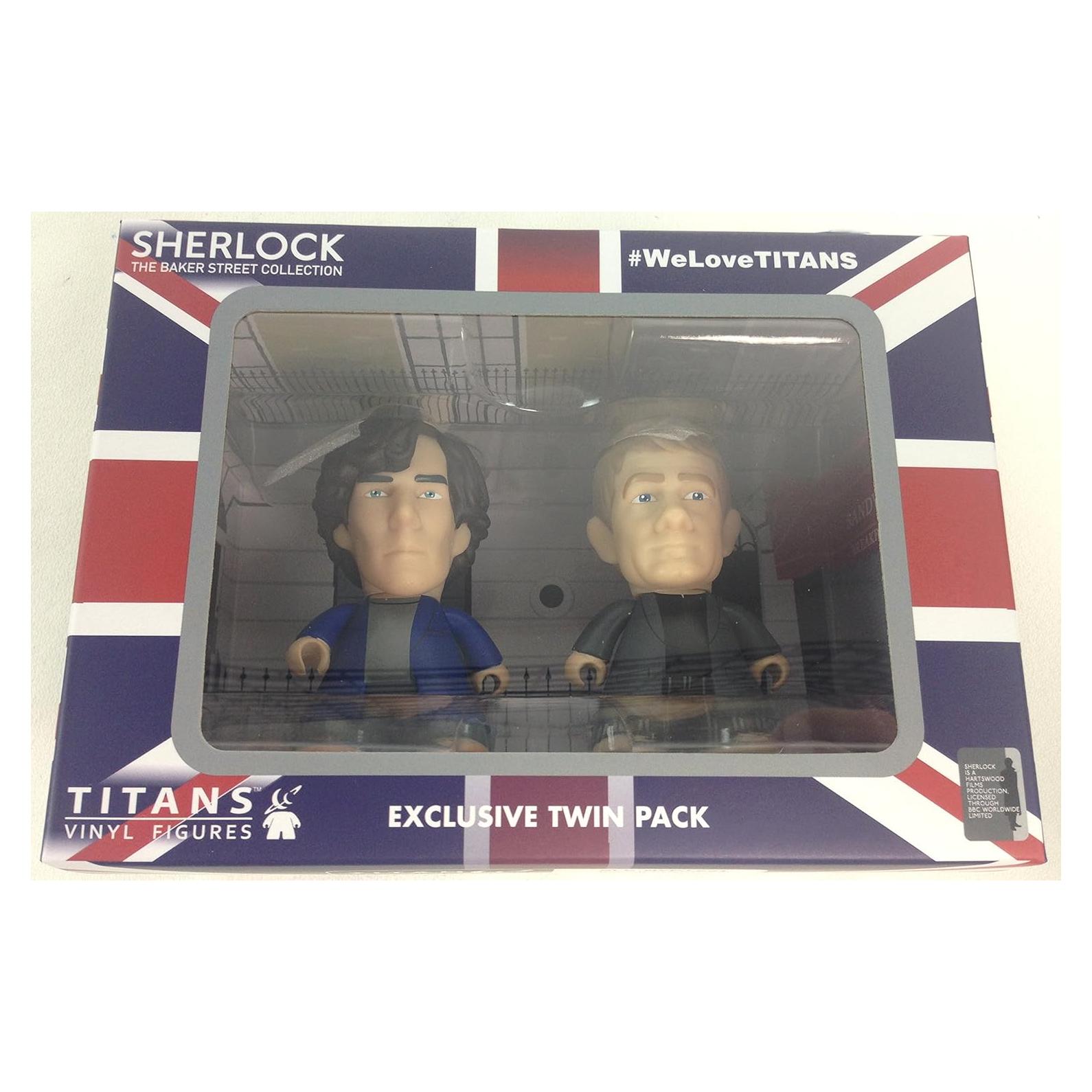 Pijamas Figuras de Vinilo 3" Titan Sherlock y John 2-Pack