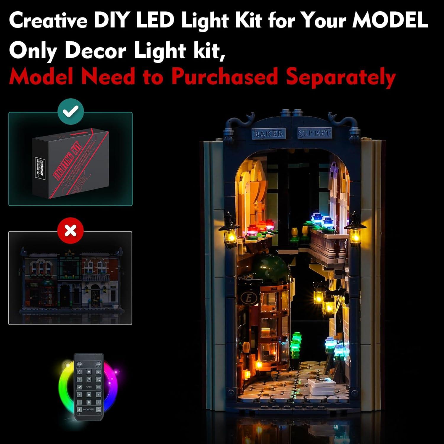 Kit de Iluminación LED LocoLee para LEGO 10351 Sherlock Holmes