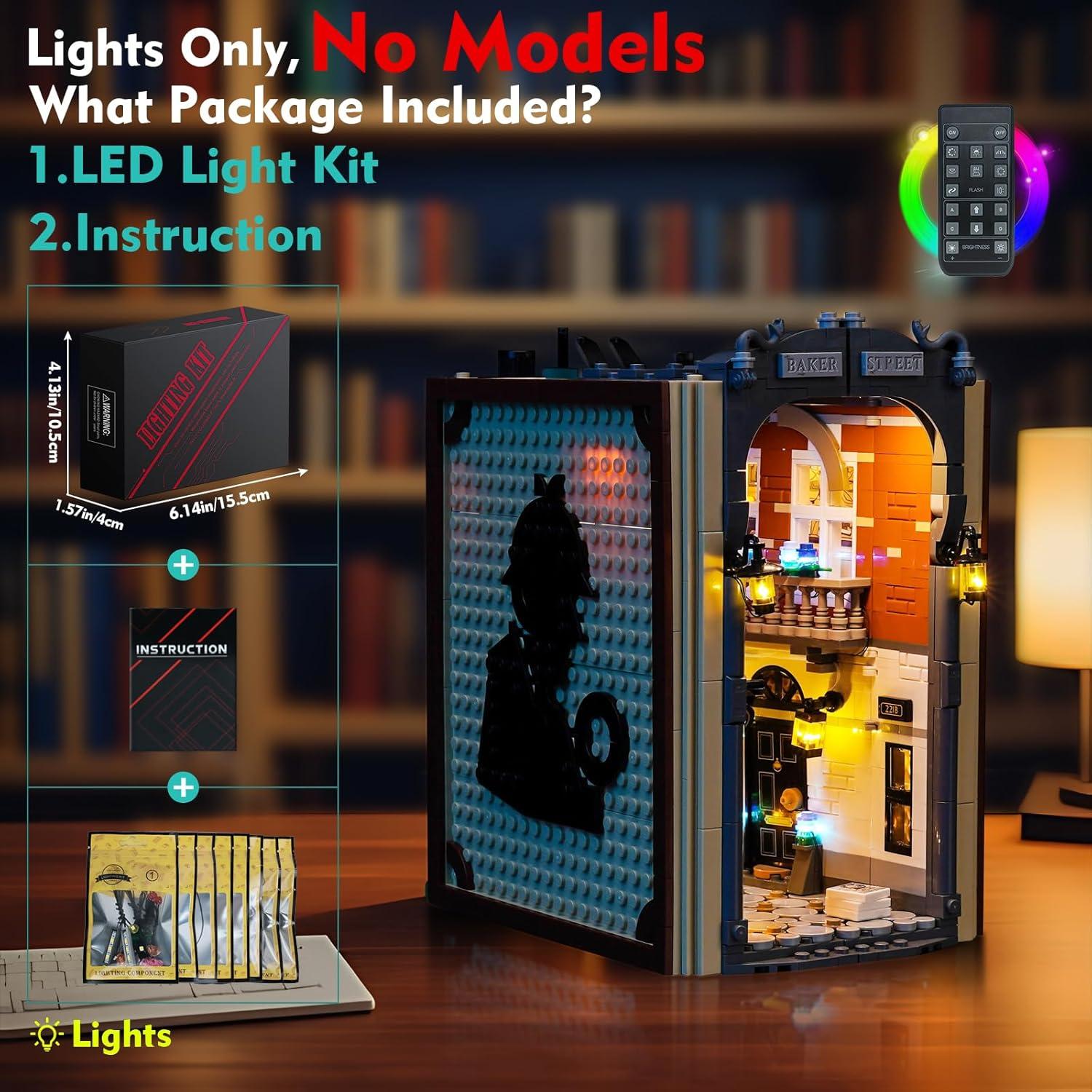 Kit de Iluminación LED LocoLee para LEGO 10351 Sherlock Holmes