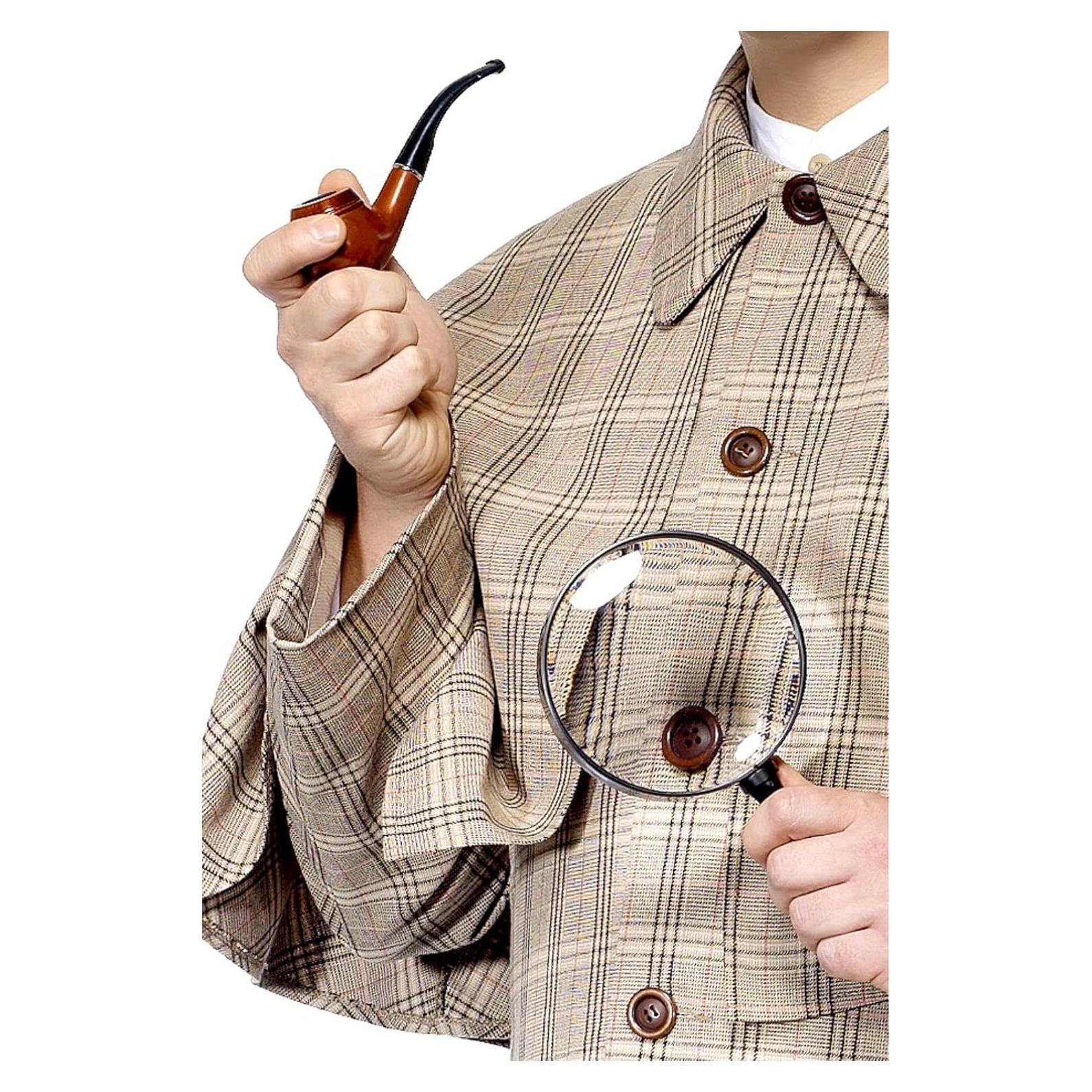 Conjunto de Disfraz Sherlock Holmes Smiffys - Pipa y Lupa