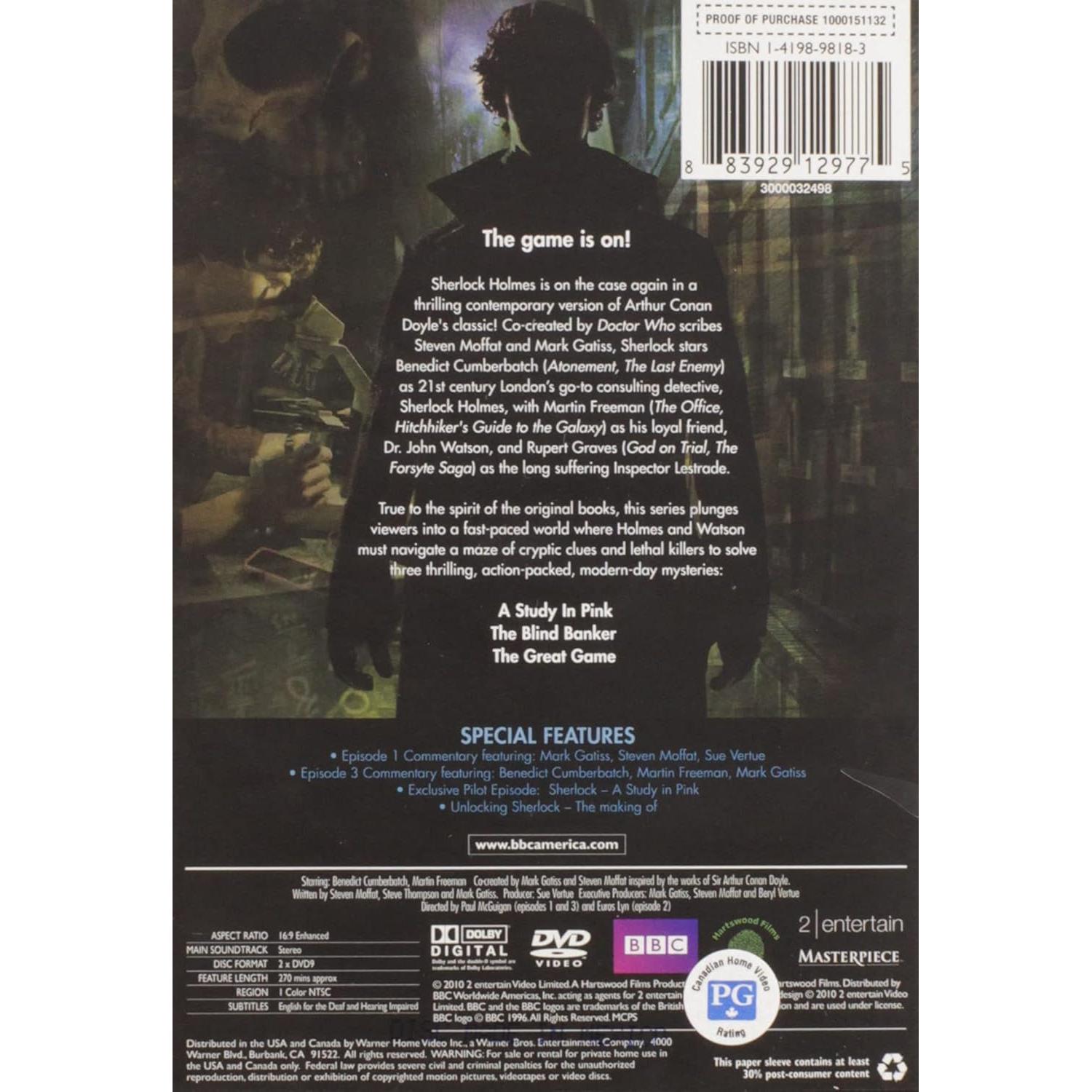 Sherlock: Temporada 1 - Serie Completa en DVD - BBC