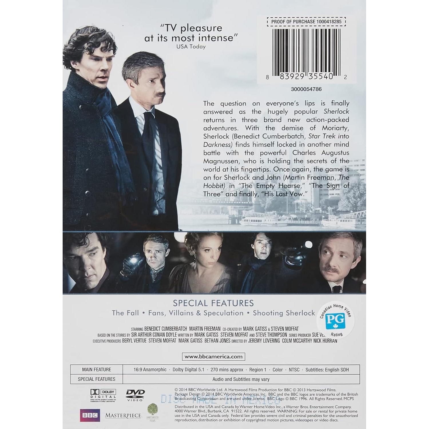 Sherlock: Temporada 3 DVD - BBC Home Entertainment