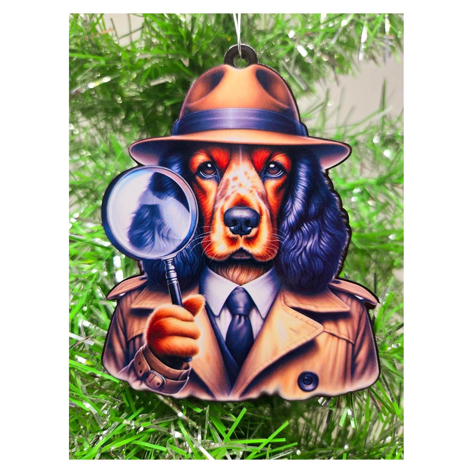 Adorno Navideño Perro Detective Sherlock Holmes 5.08 cm