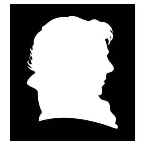 Calcomanía Silueta Sherlock LLI Vinilo Adhesivo 14x11 cm