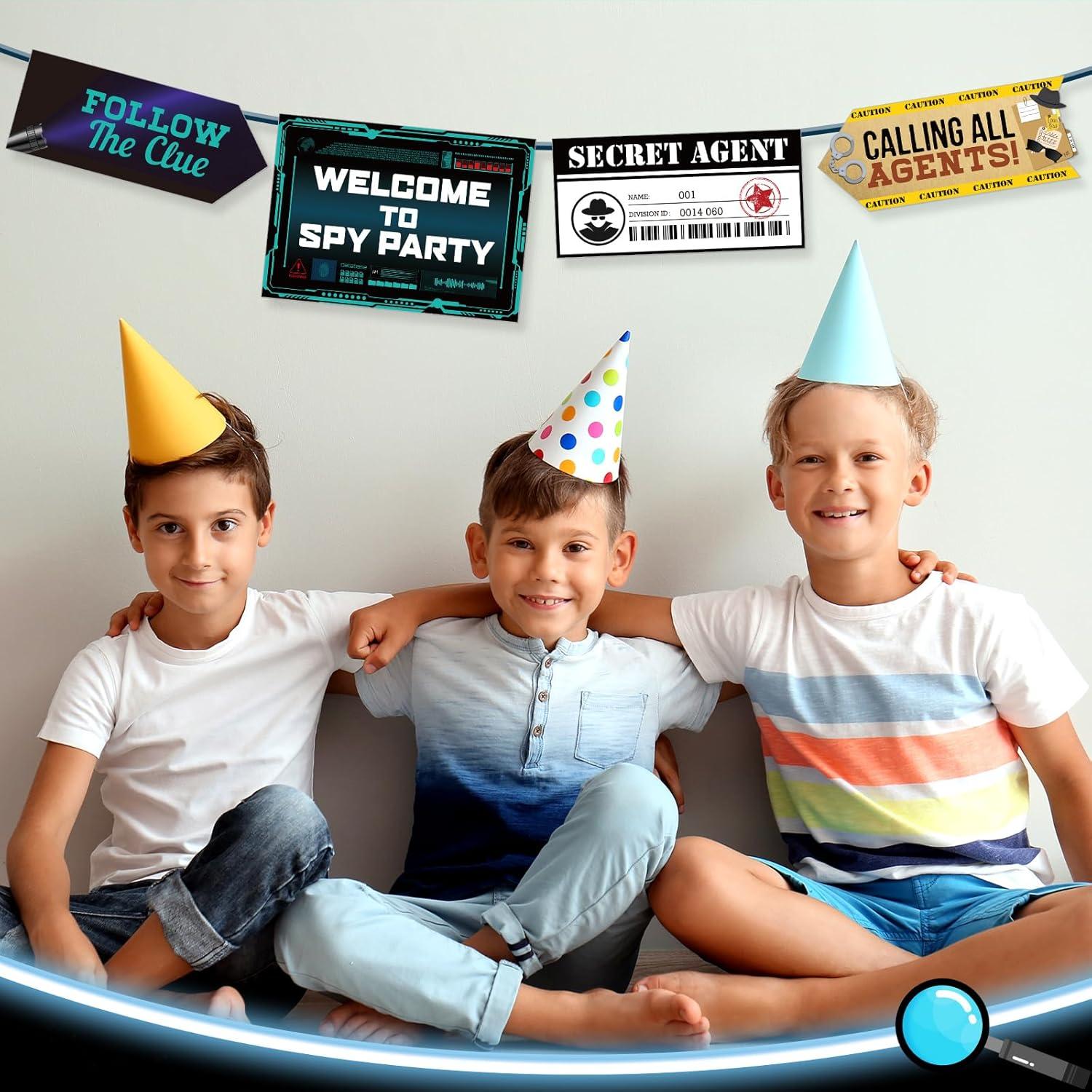 Decoraciones de Fiesta de Cumpleaños Espía Gueevin - 20 Piezas