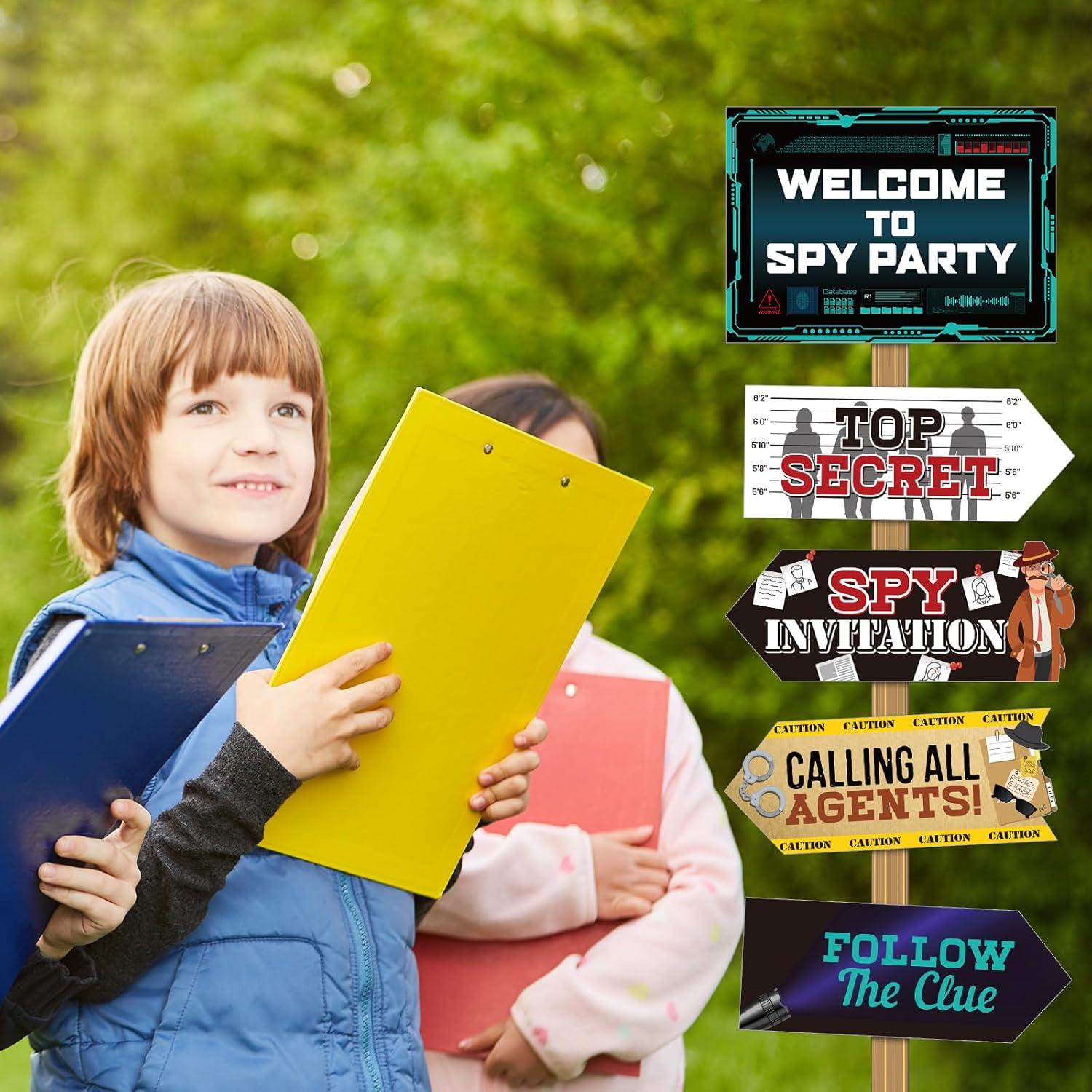 Decoraciones de Fiesta de Cumpleaños Espía Gueevin - 20 Piezas