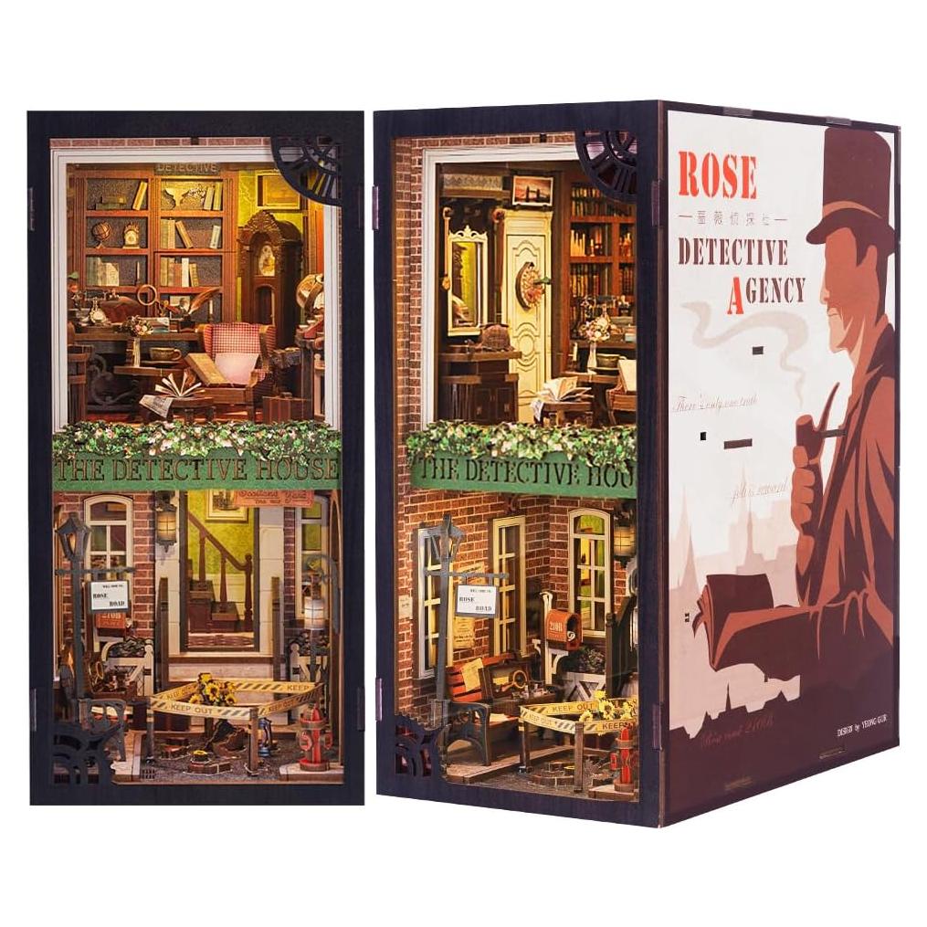 Kit de Nook de Libros DIY Cutefun - Agencia de Detectives Rosa