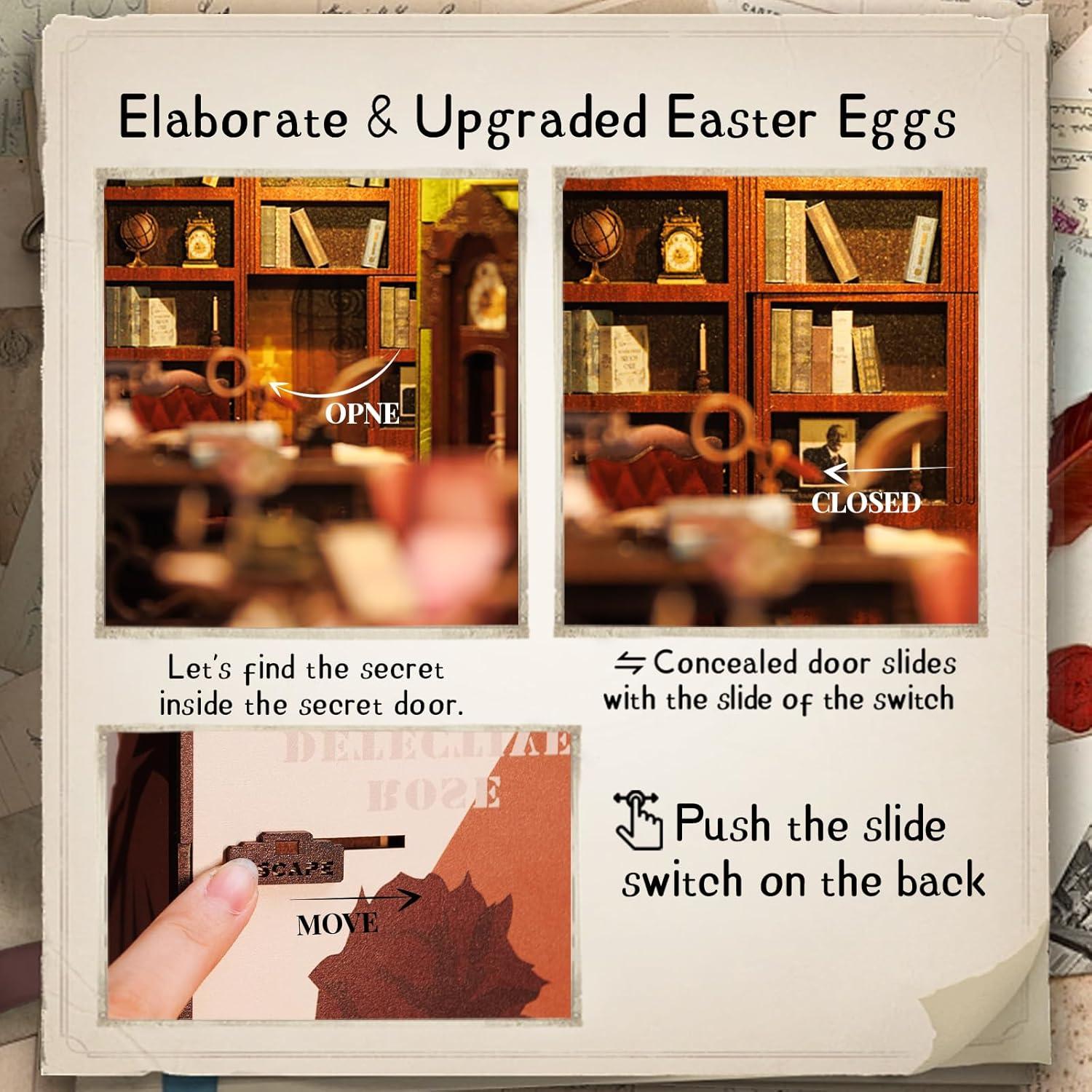 Kit de Nook de Libros DIY Cutefun - Agencia de Detectives Rosa