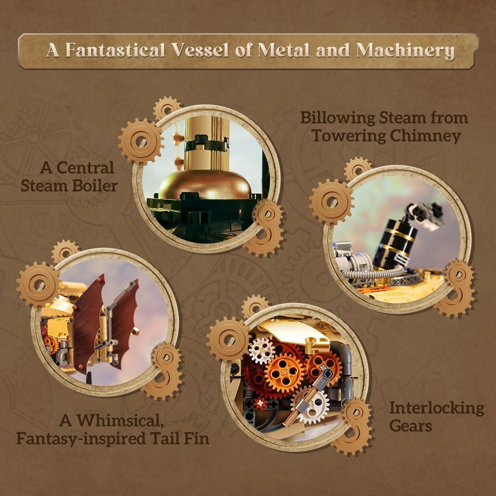 Set de Construcción Aeronave Steampunk PANTASY 1949 - 2.81 kg