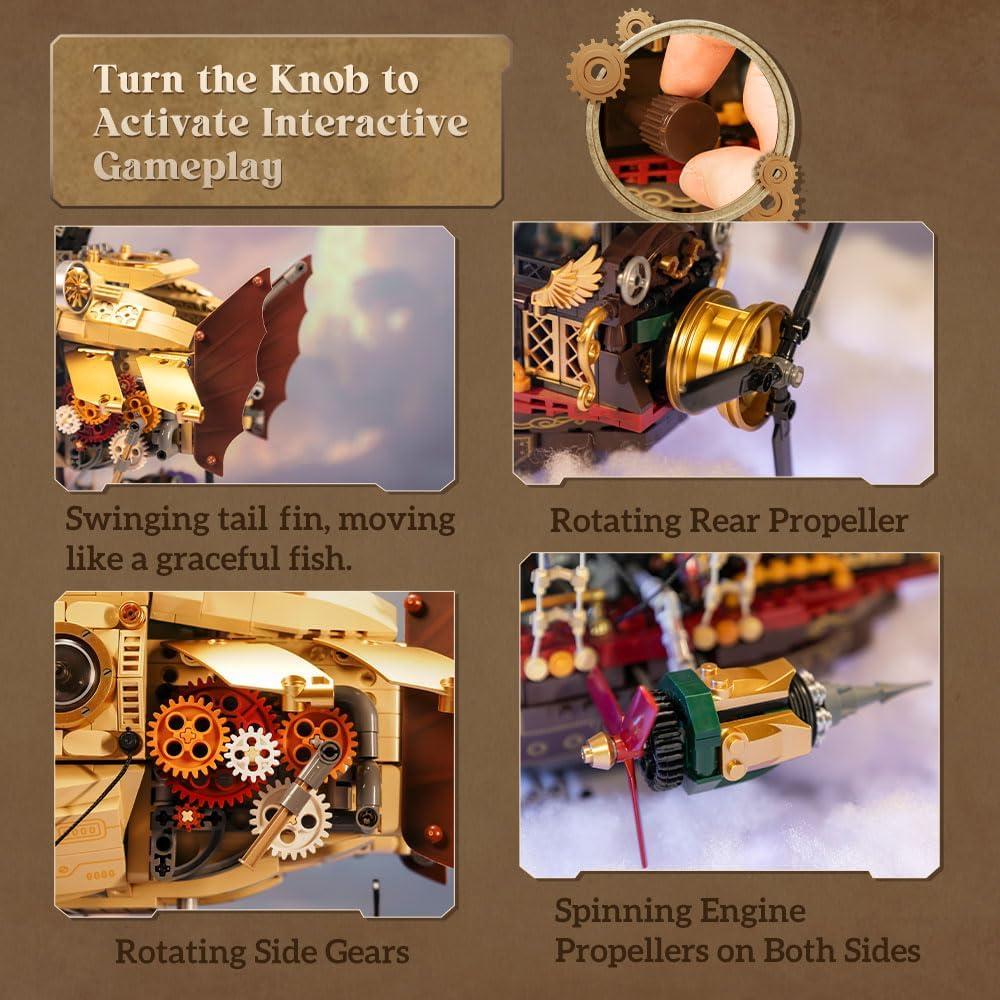 Set de Construcción Aeronave Steampunk PANTASY 1949 - 2.81 kg