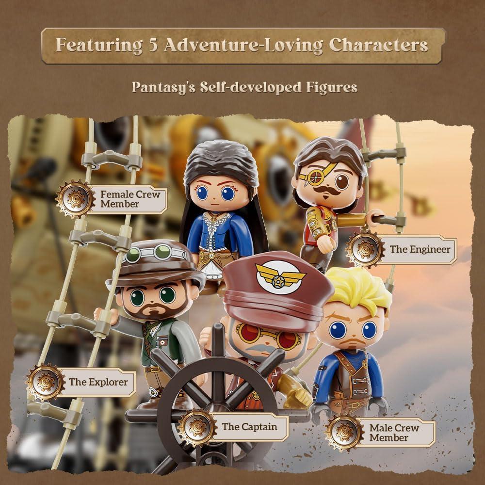 Set de Construcción Aeronave Steampunk PANTASY 1949 - 2.81 kg