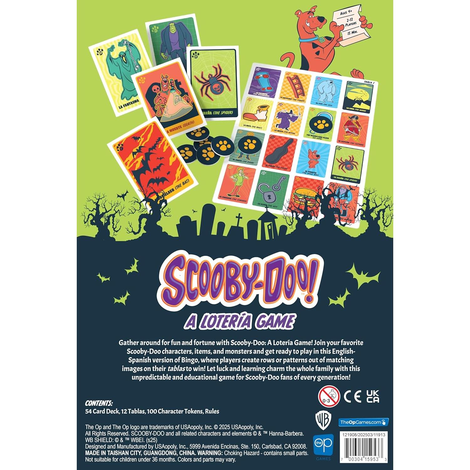 Lotería Scooby-Doo! - Juego Clásico de Bingo Familiar