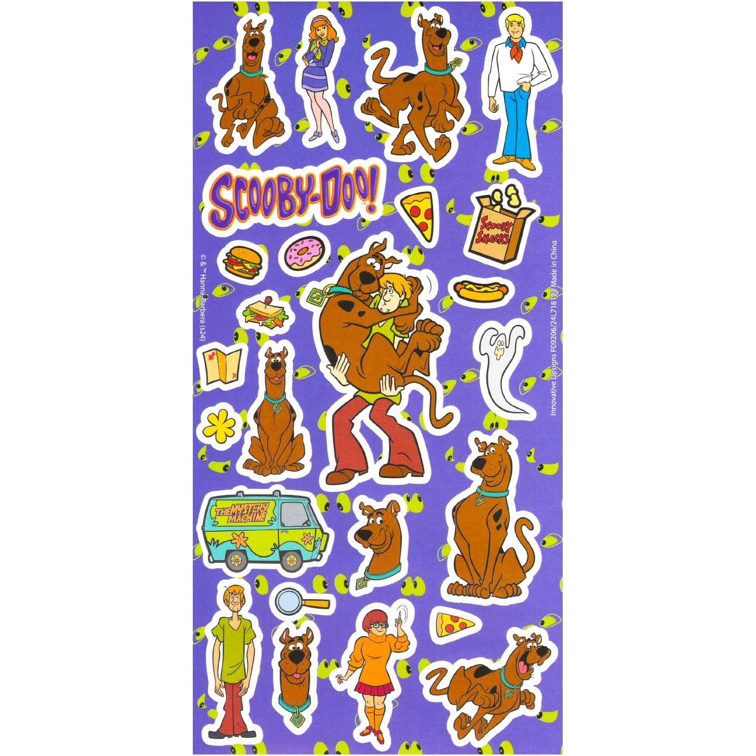 Pegatinas Scooby Doo - 12 Hojas para Fiesta de Cumpleaños