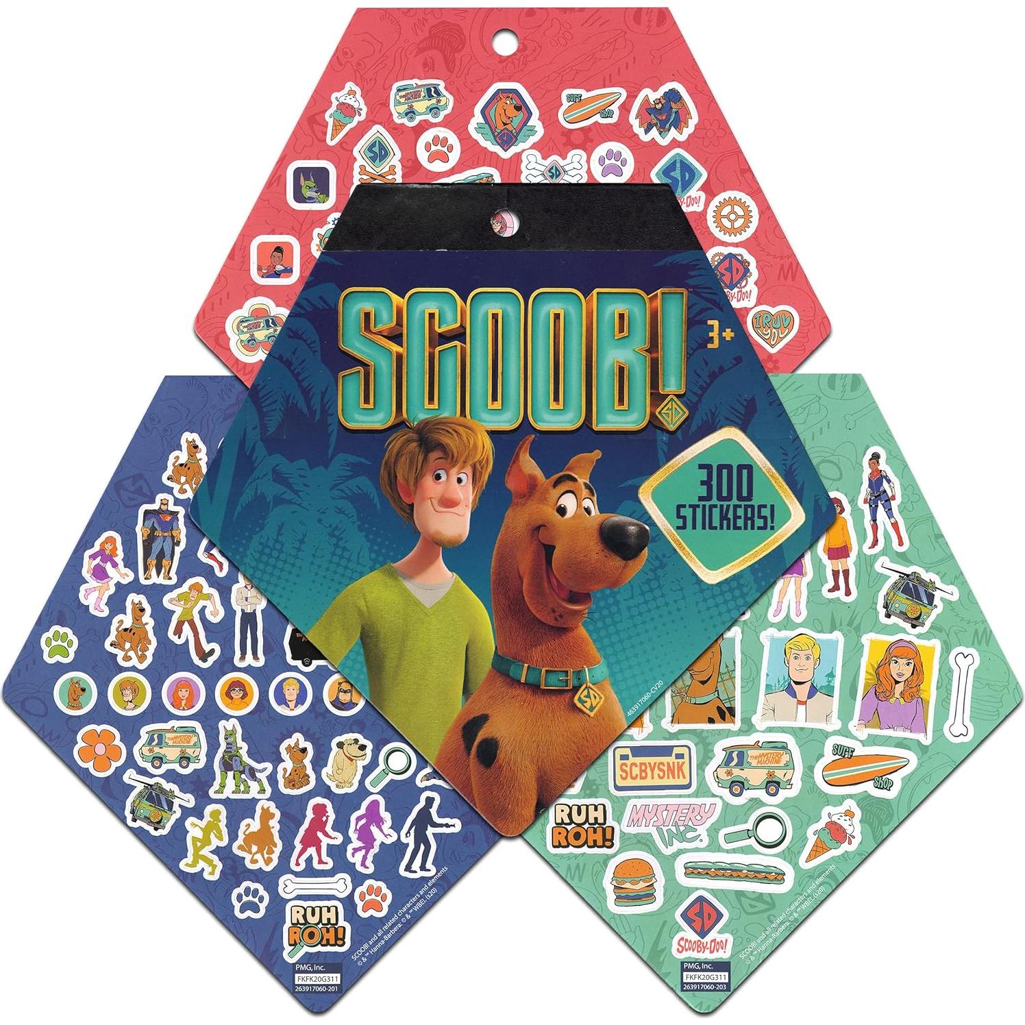 Paquete de Stickers Scooby Doo 600 Piezas 16 Hojas