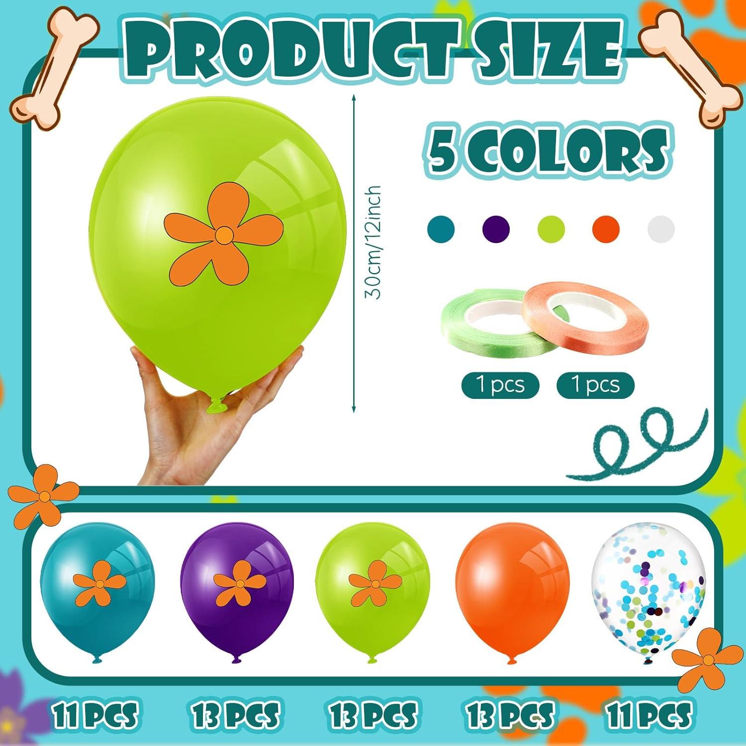 Civaner 63 Pcs Globos de Cumpleaños de Perro Caricatura 30 cm