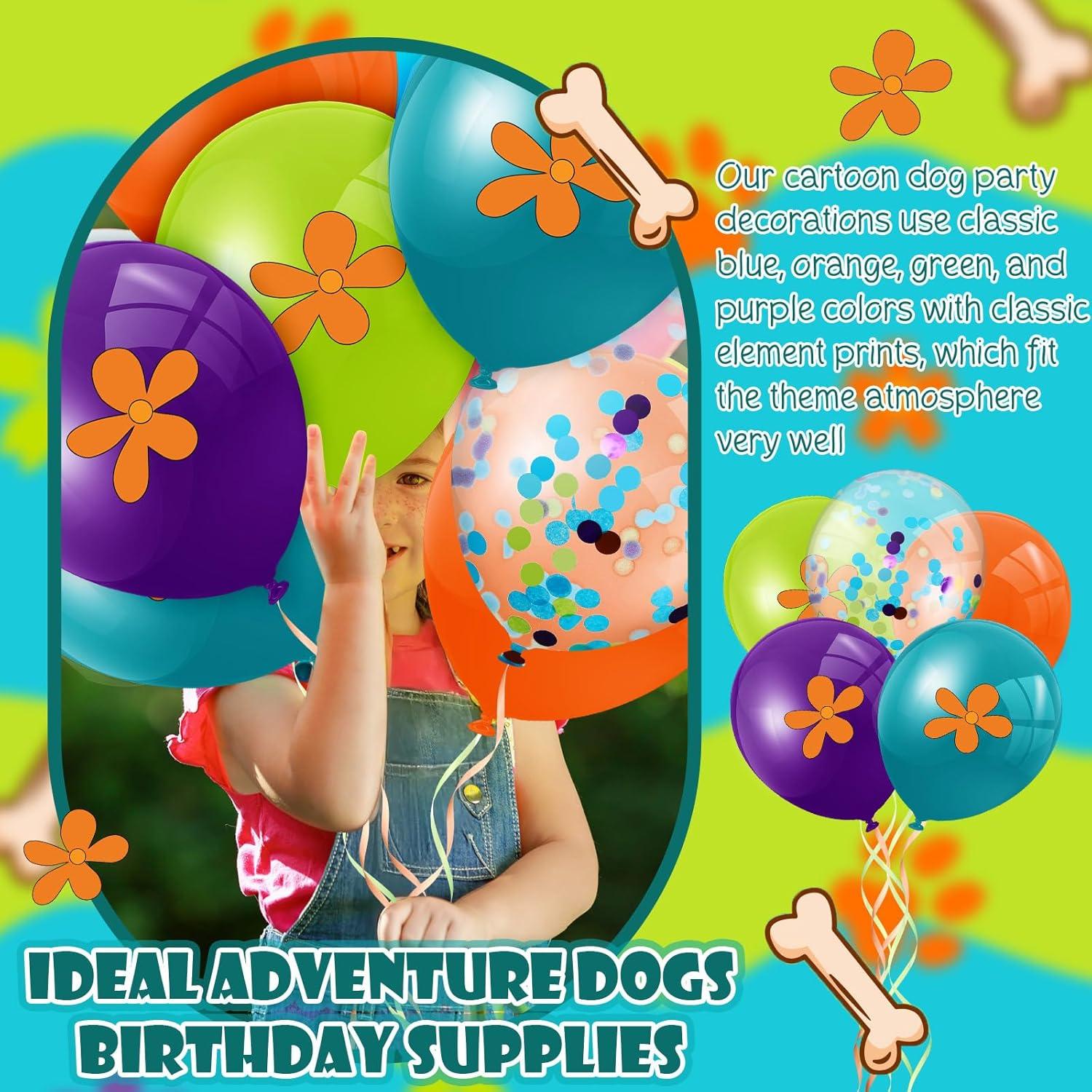 Civaner 63 Pcs Globos de Cumpleaños de Perro Caricatura 30 cm