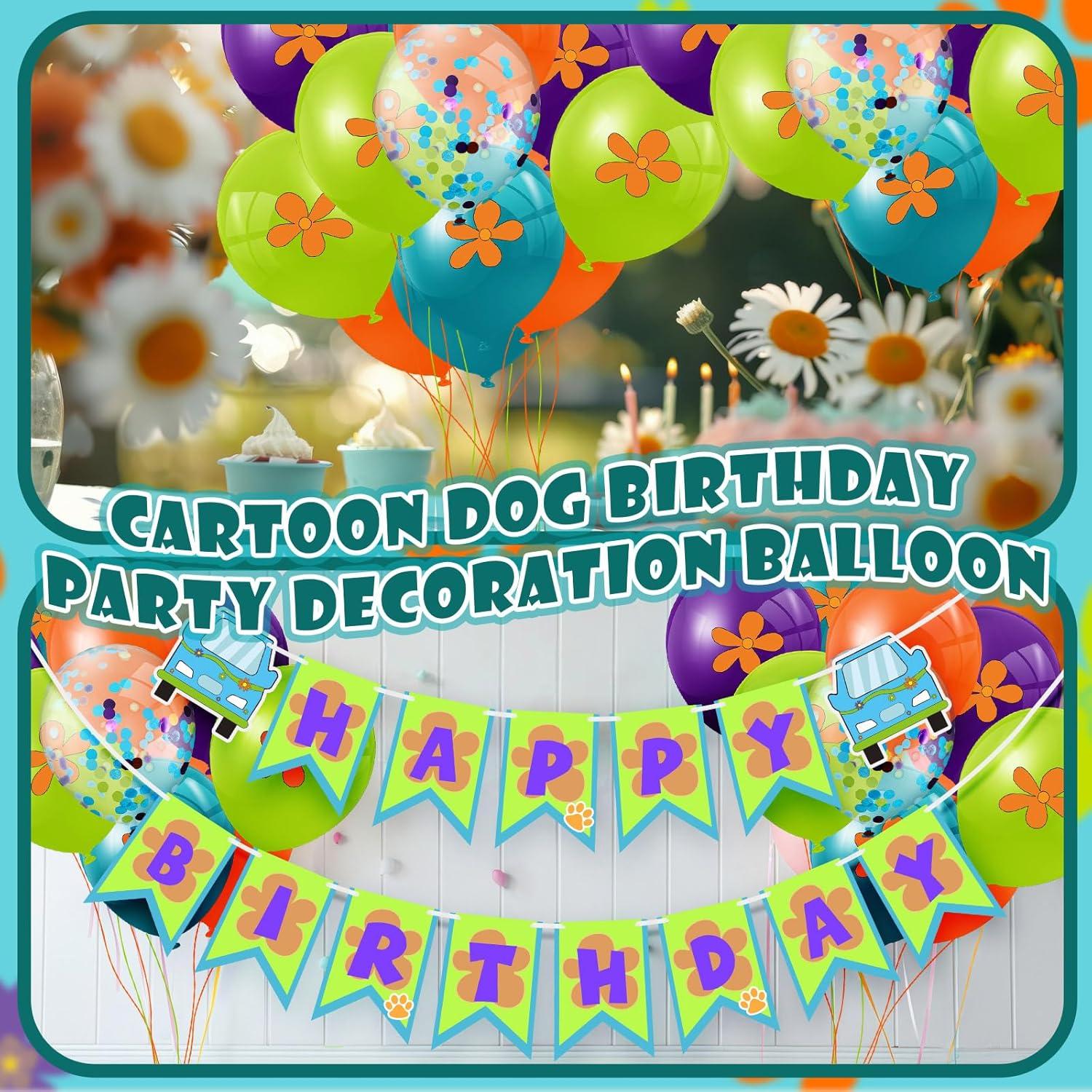 Civaner 63 Pcs Globos de Cumpleaños de Perro Caricatura 30 cm