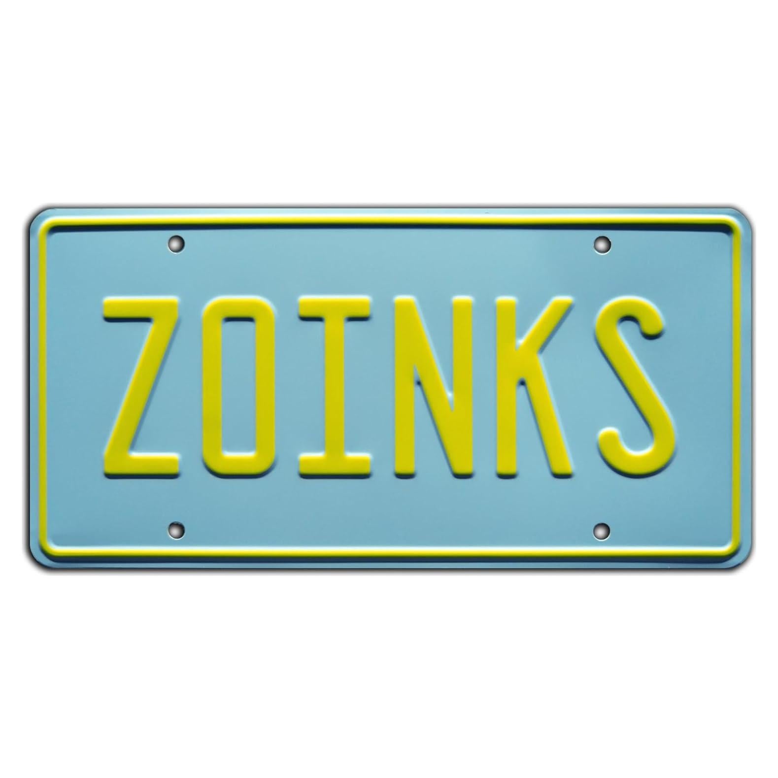 Placa de Licencia Metálica Scooby Doo ZOINKS Celebrity Machines