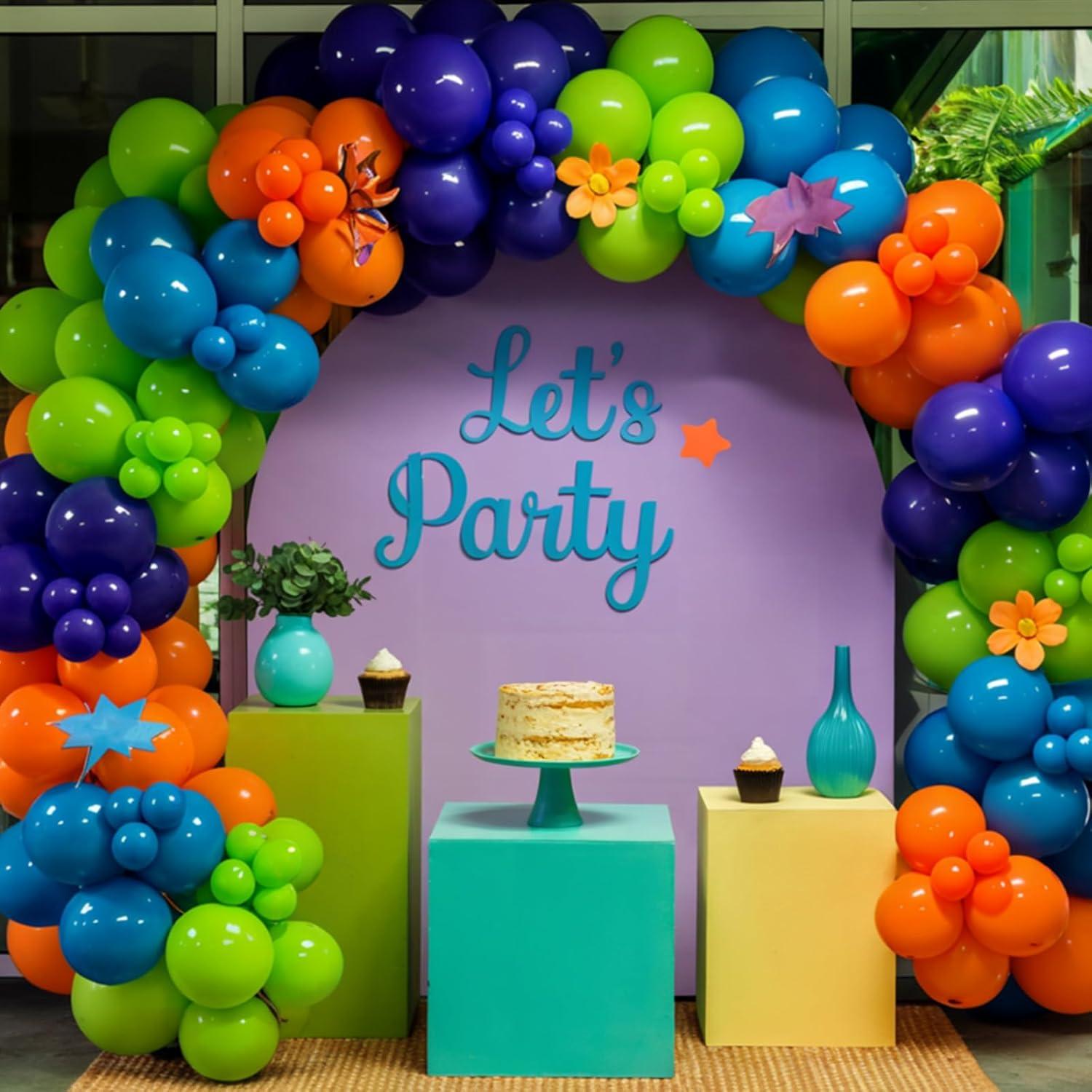 Globos de Fiesta 50 Pcs 30 cm Sowide Azul Verde Naranja