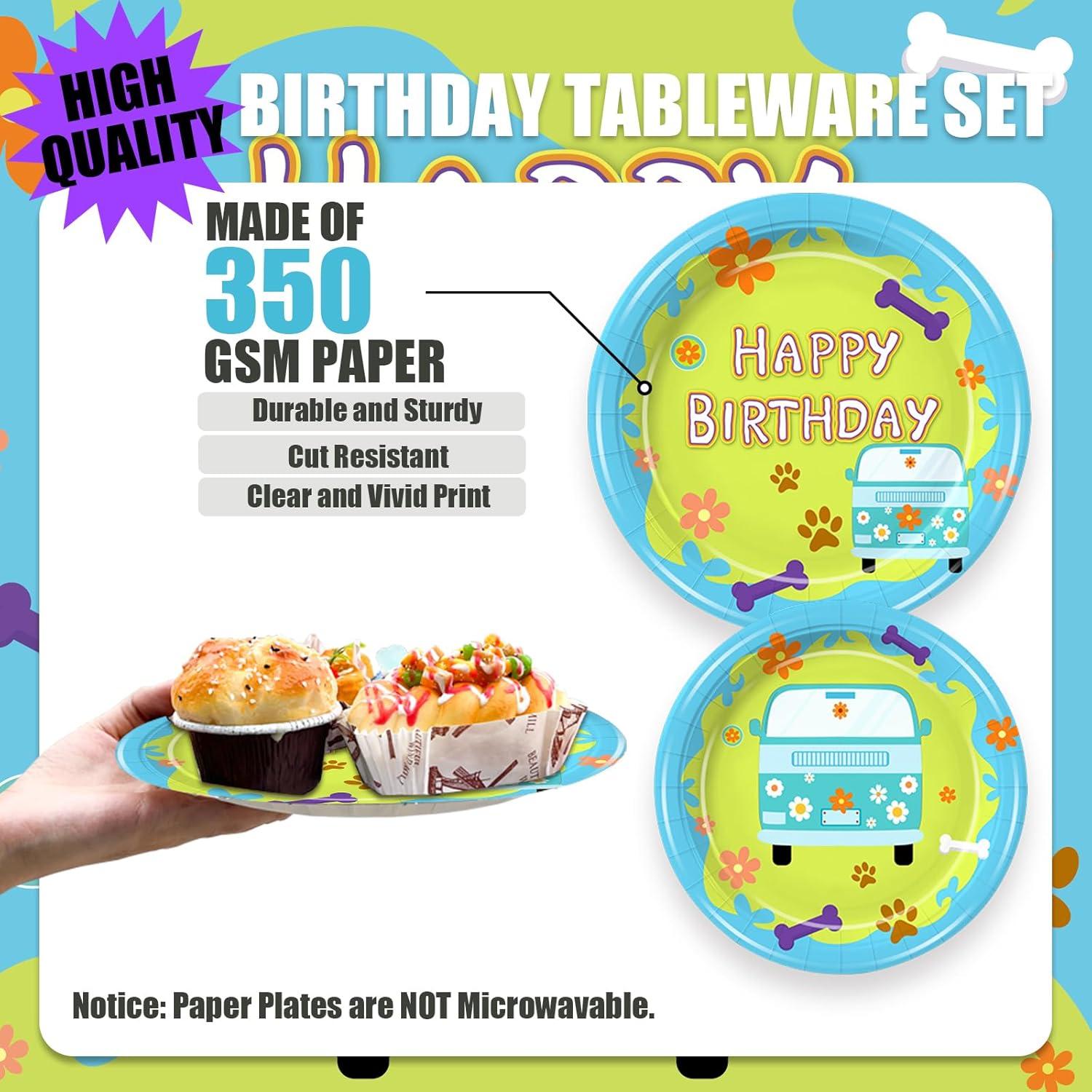 Set de Fiesta de Cumpleaños de Perro Chicvizi para 24 Invitados