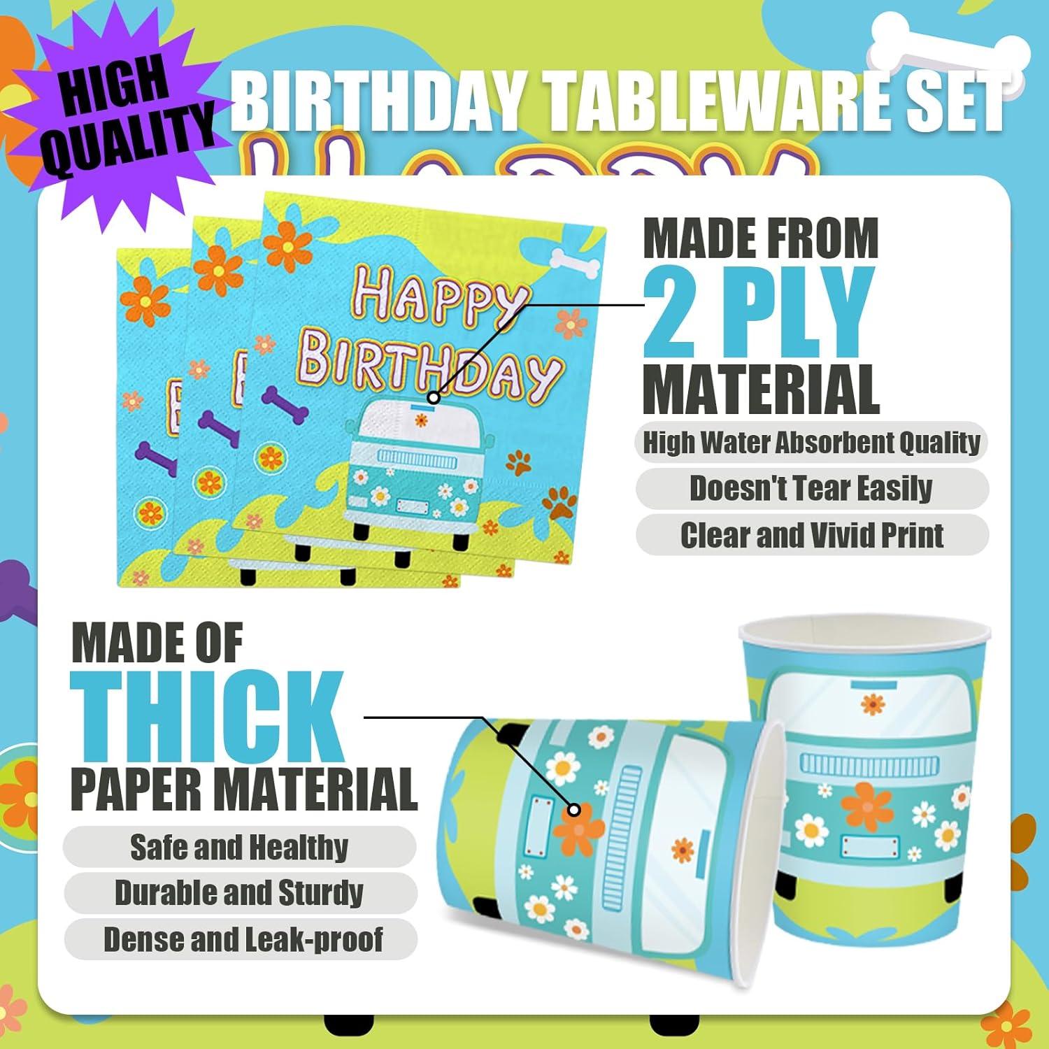 Set de Fiesta de Cumpleaños de Perro Chicvizi para 24 Invitados