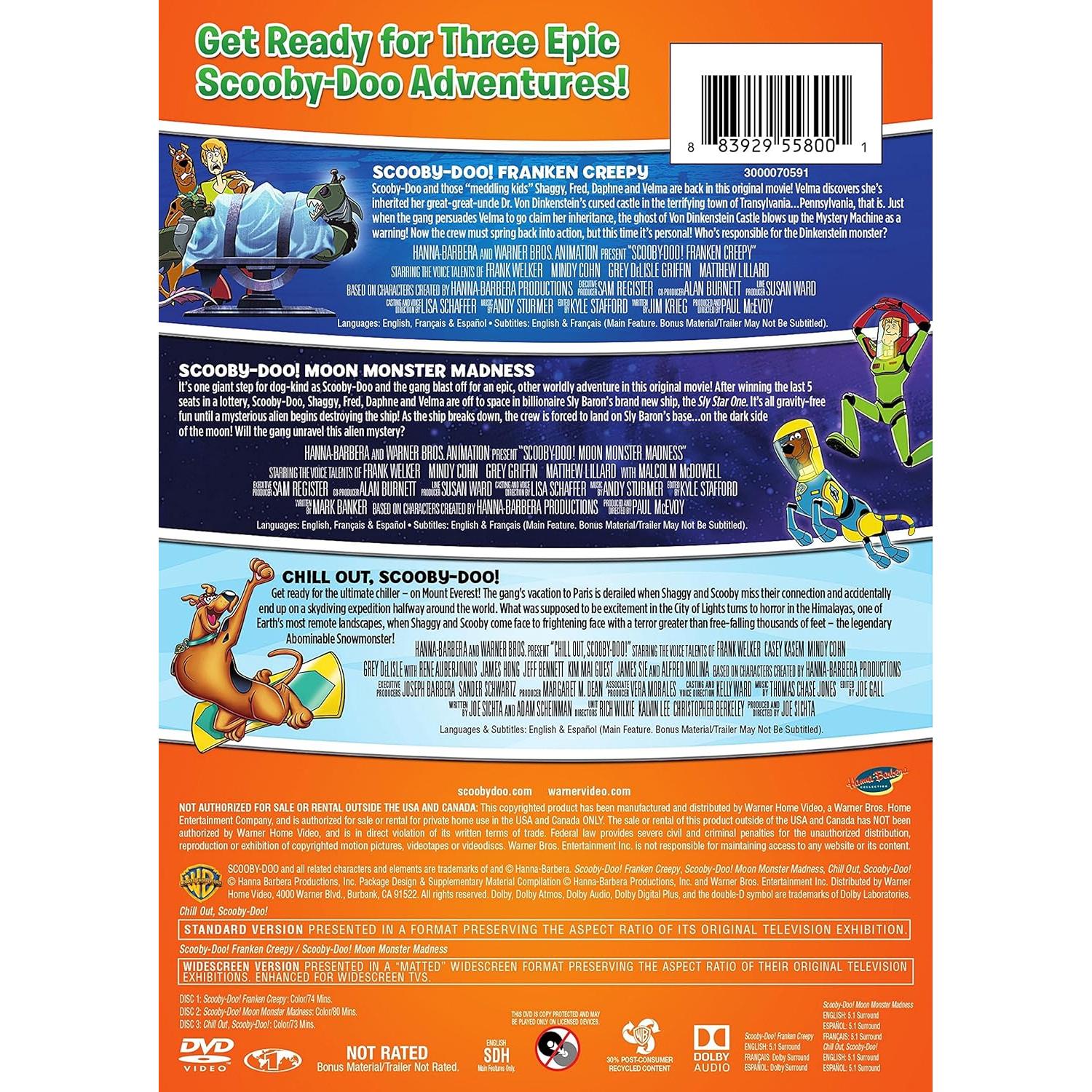Scooby-Doo! Triple Feature DVD - Frankencreepy, Moon Monster Madness, Chill Out