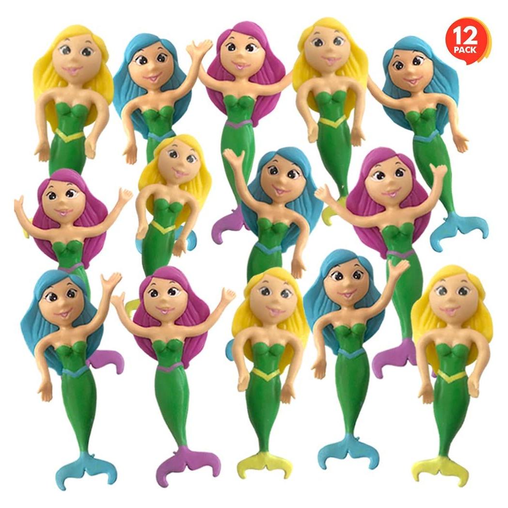 Set de 12 Figuras de Sirena Flexibles ArtCreativity 10.16 cm