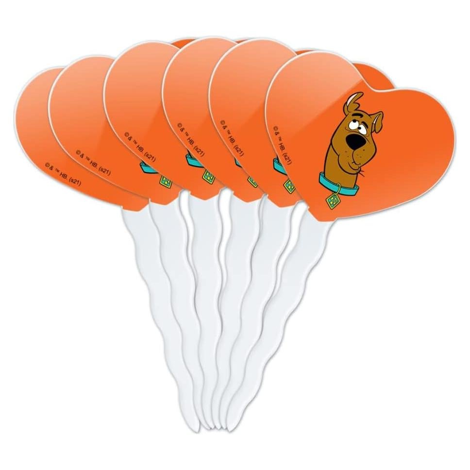 Set de 6 Picos de Corazón Scooby-Doo para Cupcakes