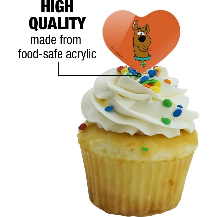 Set de 6 Picos de Corazón Scooby-Doo para Cupcakes