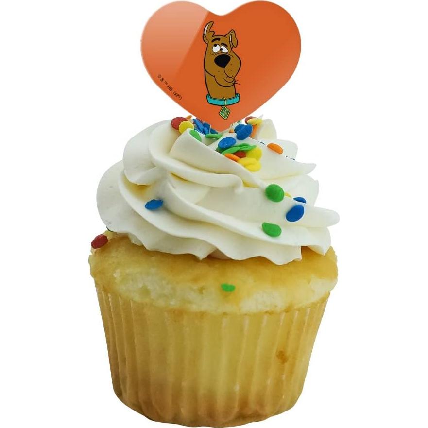 Set de 6 Picos de Corazón Scooby-Doo para Cupcakes