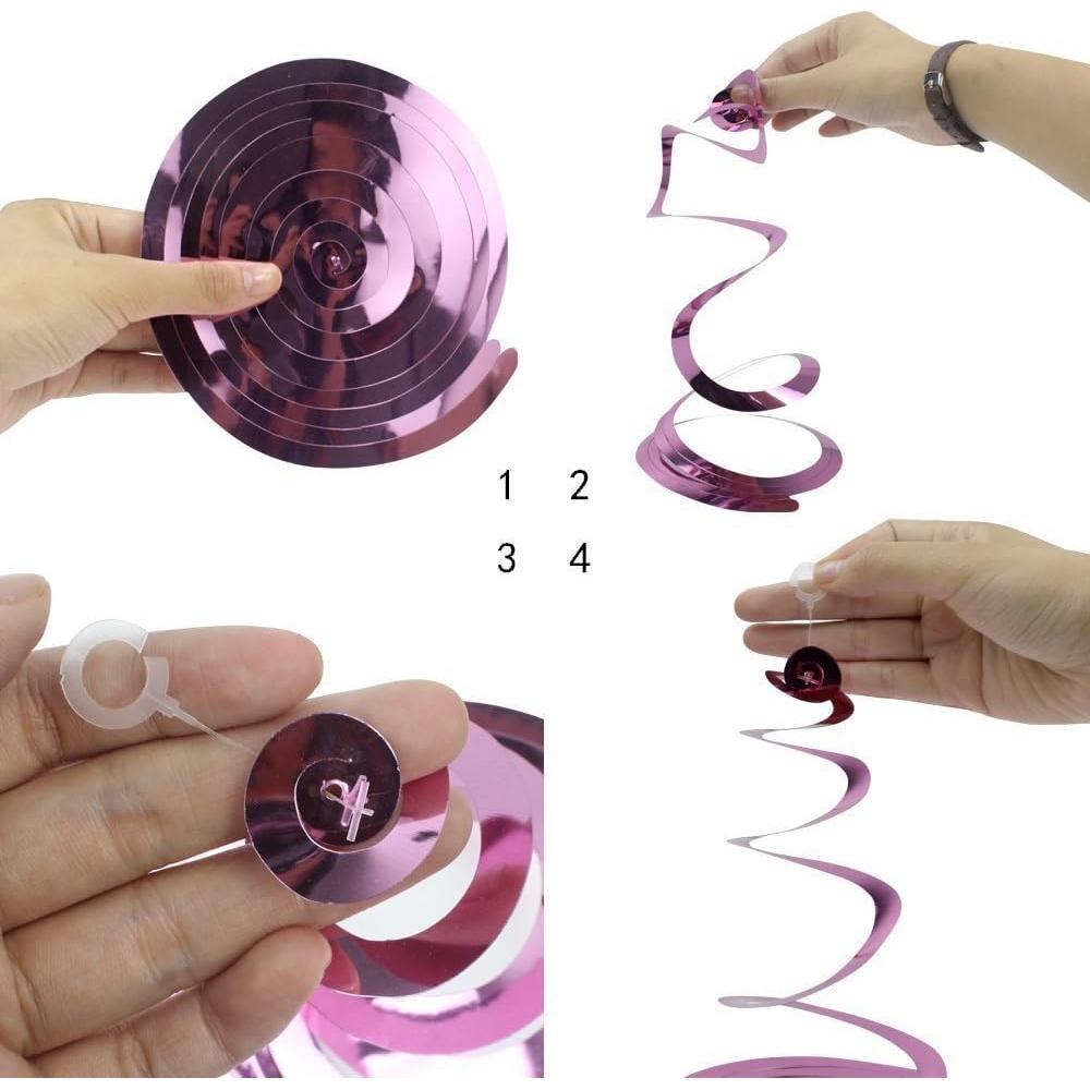 Decoraciones de Remolino de Fiesta Arcoíris AimtoHome - 36 Piezas