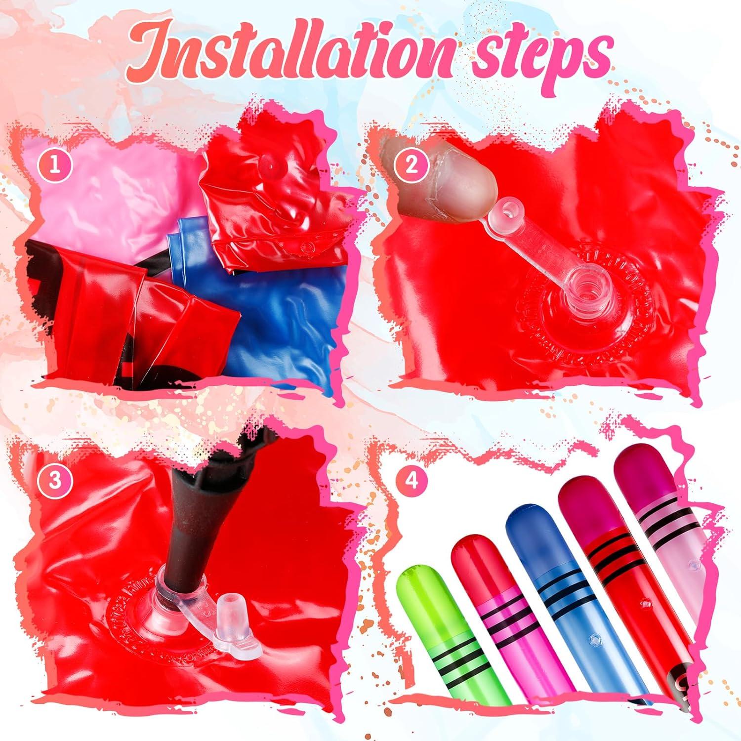 10 Crayones Inflables Gigantes Glimin 109 cm Fiesta Neón