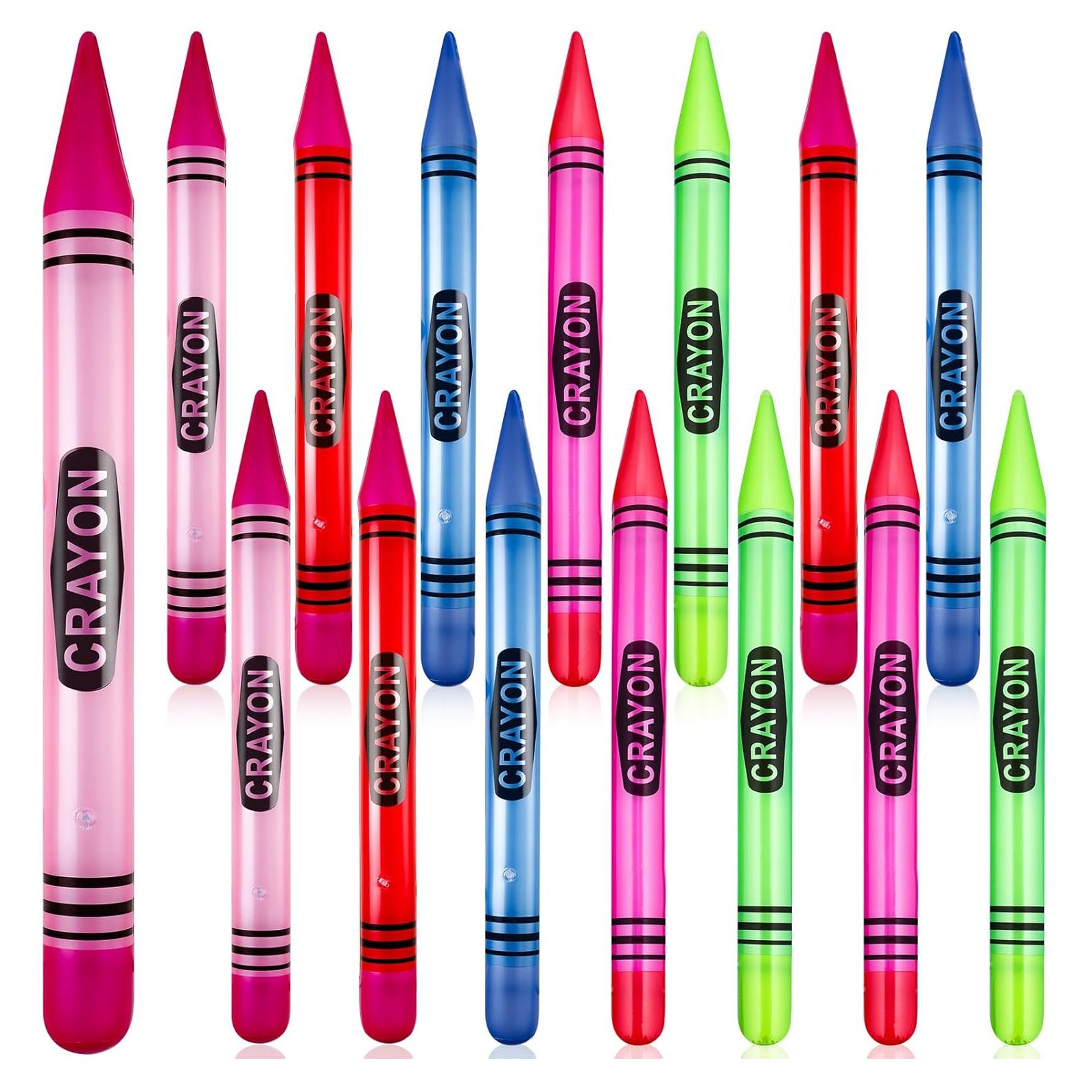 15 Crayones Inflables Gigantes Glimin 109 cm Fiesta Neón