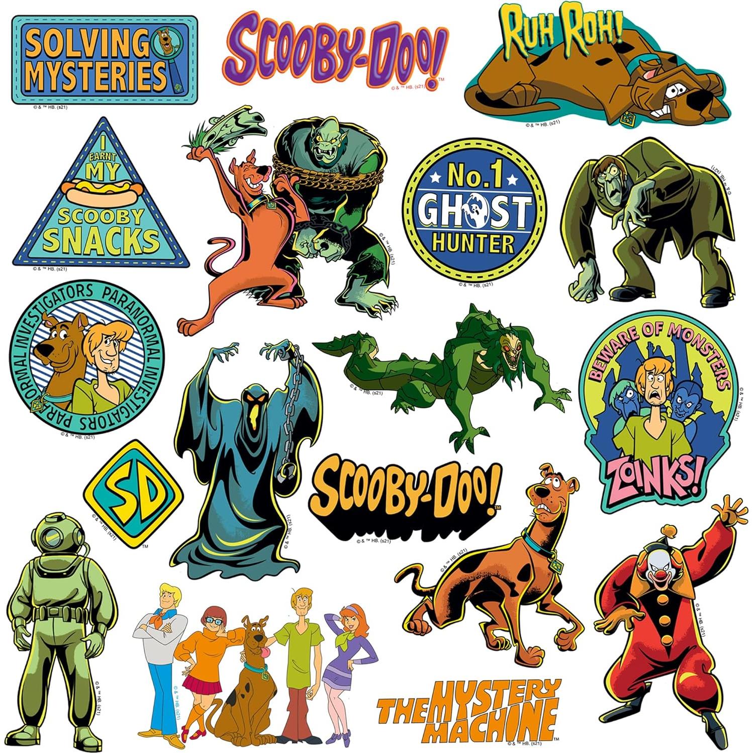 Calcomanías Scooby-Doo - Paquete de 50 Vinilo Premium