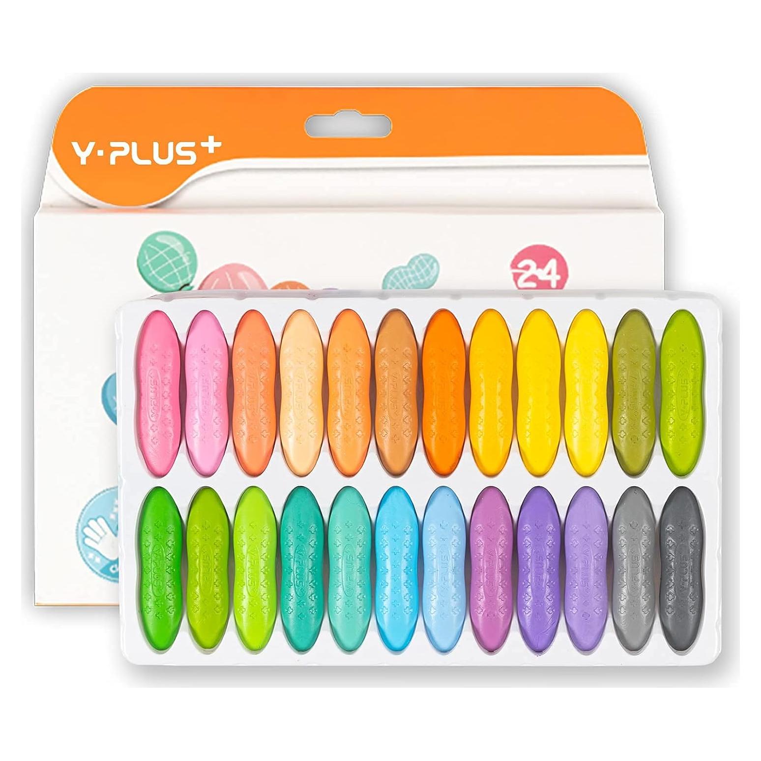 Crayones YPLUS de Cacahuete 24 Colores Pastel No Tóxicos