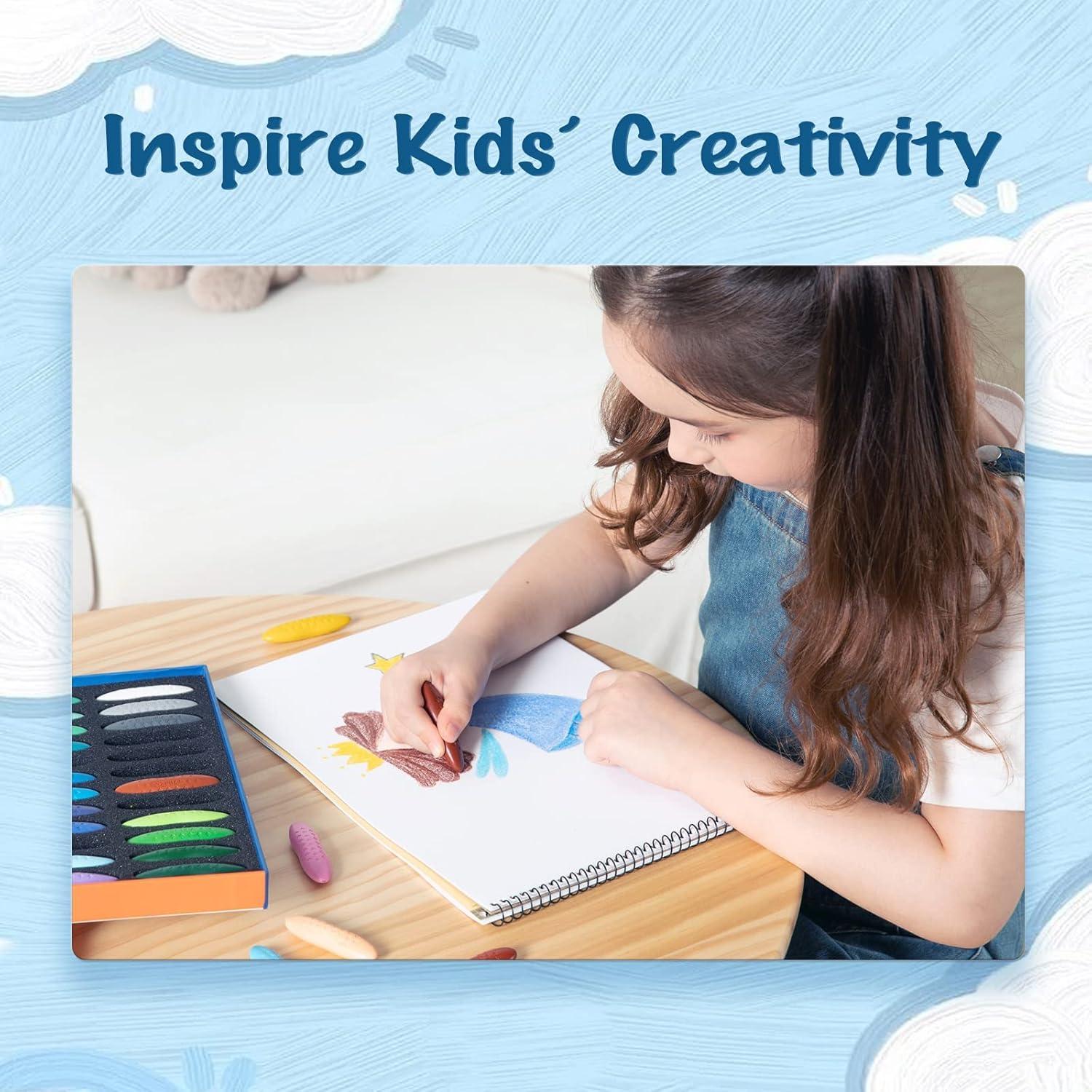 Crayones YPLUS de Cacahuate 24 Colores Lavables No Tóxicos