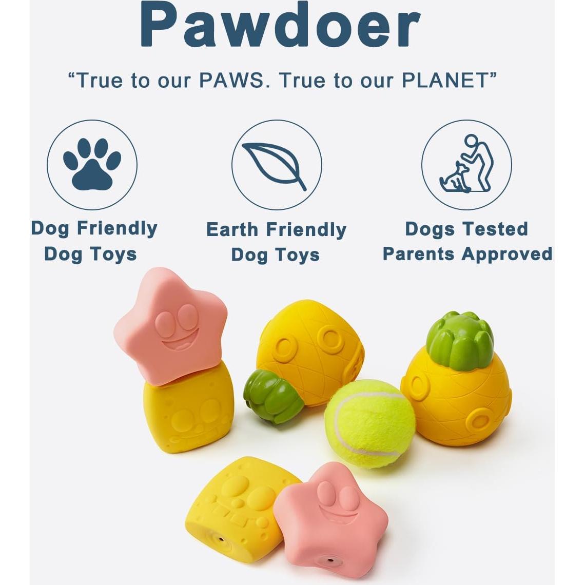 Juguetes Squeaky para Perros Medianos Pawdoer - 3 Pantalones de Láttex