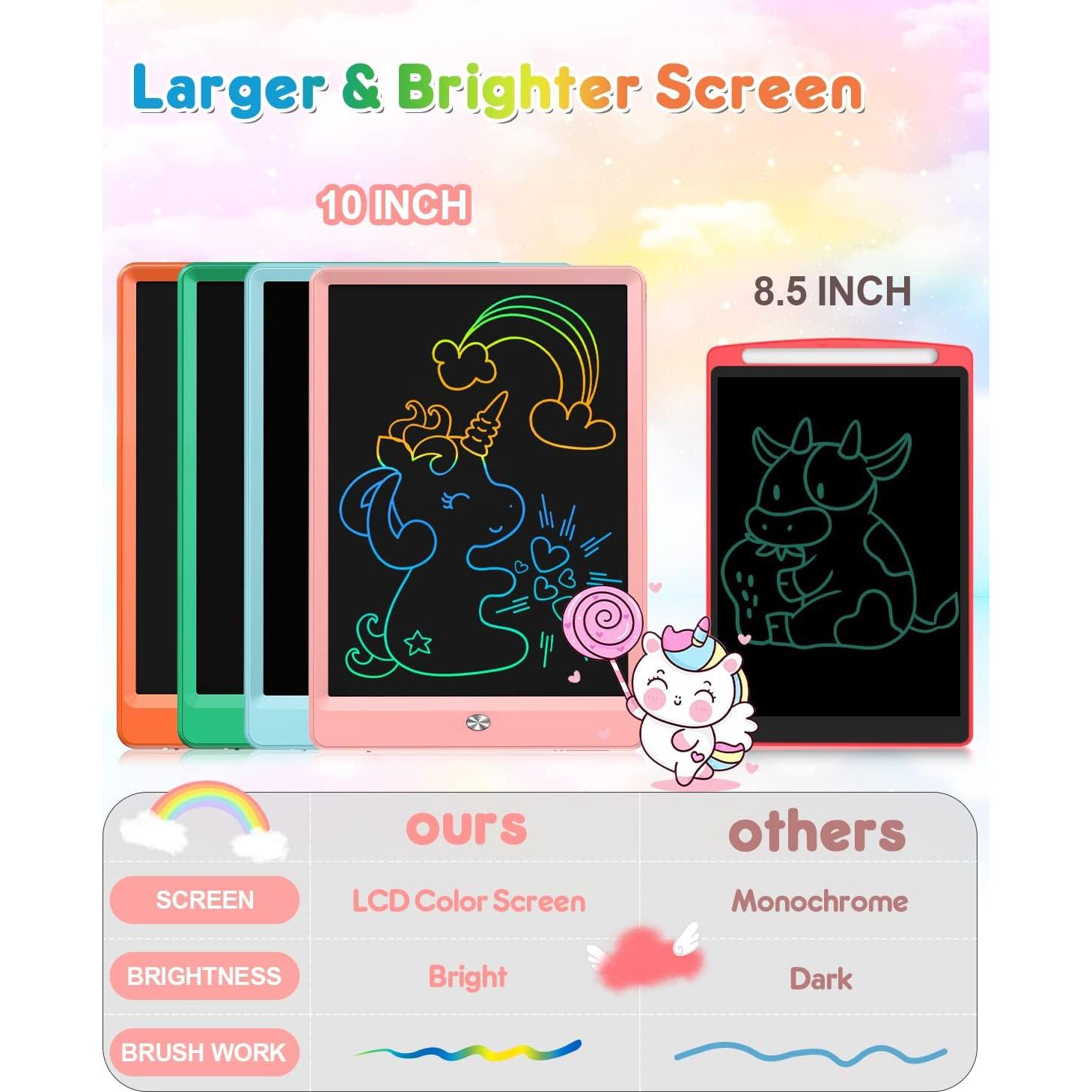Tableta de Escritura LCD FLUESTON 10" Rosa para Niños