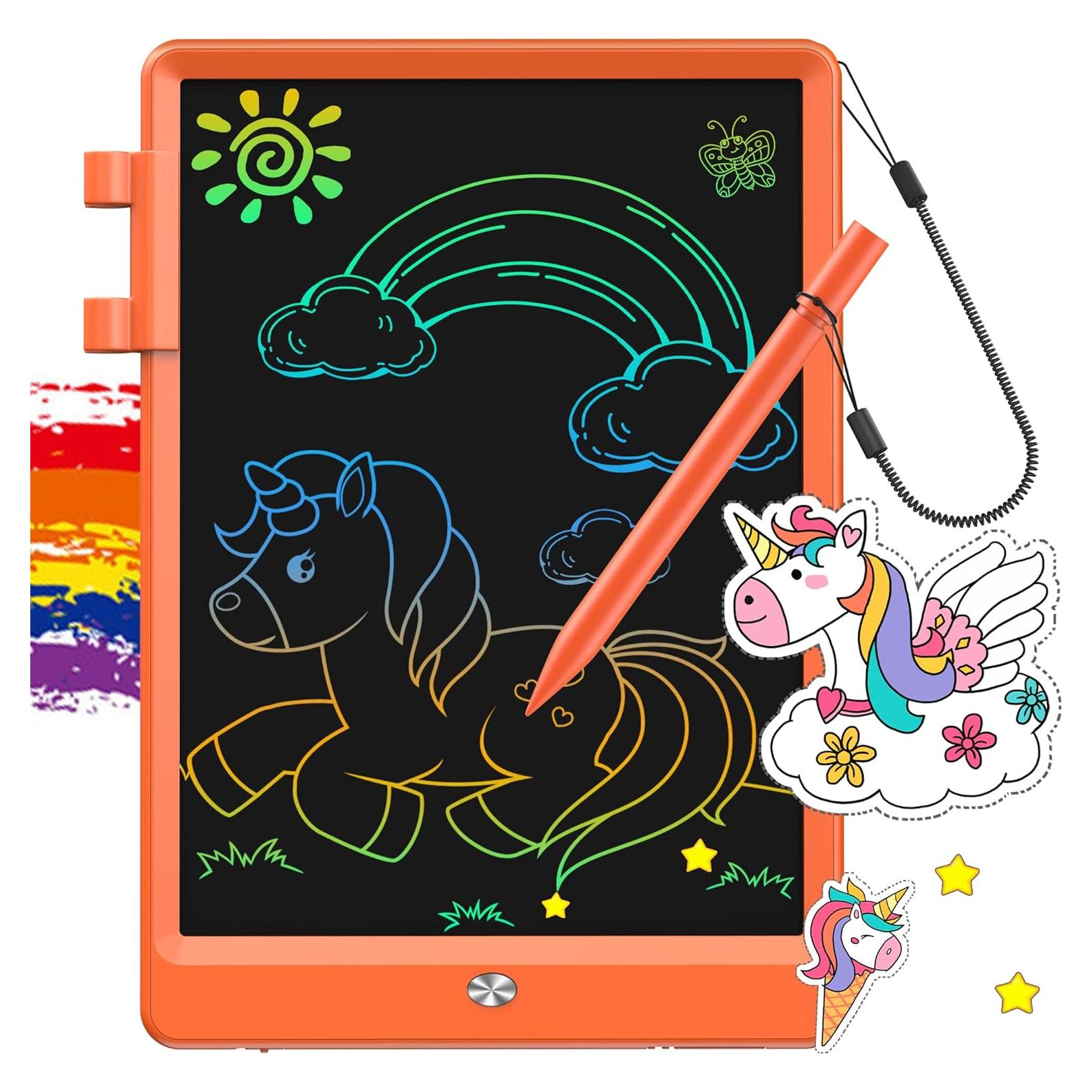 Tableta de Dibujo LCD FLUESTON 10" Naranja para Niños