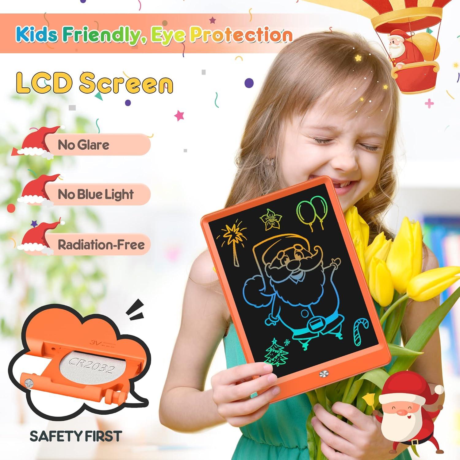 Tableta de Dibujo LCD FLUESTON 10" Naranja para Niños