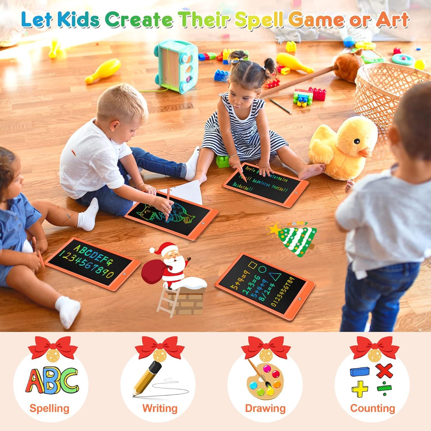 Tableta de Dibujo LCD FLUESTON 10" Naranja para Niños