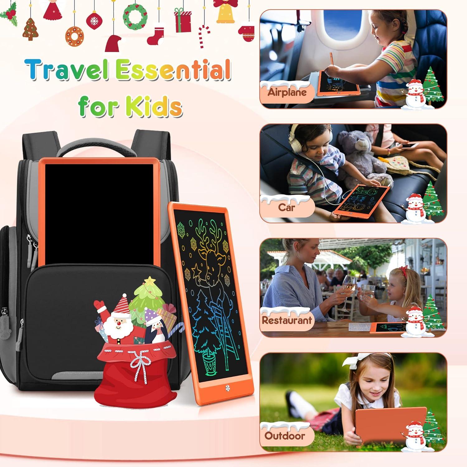Tableta de Dibujo LCD FLUESTON 10" Naranja para Niños