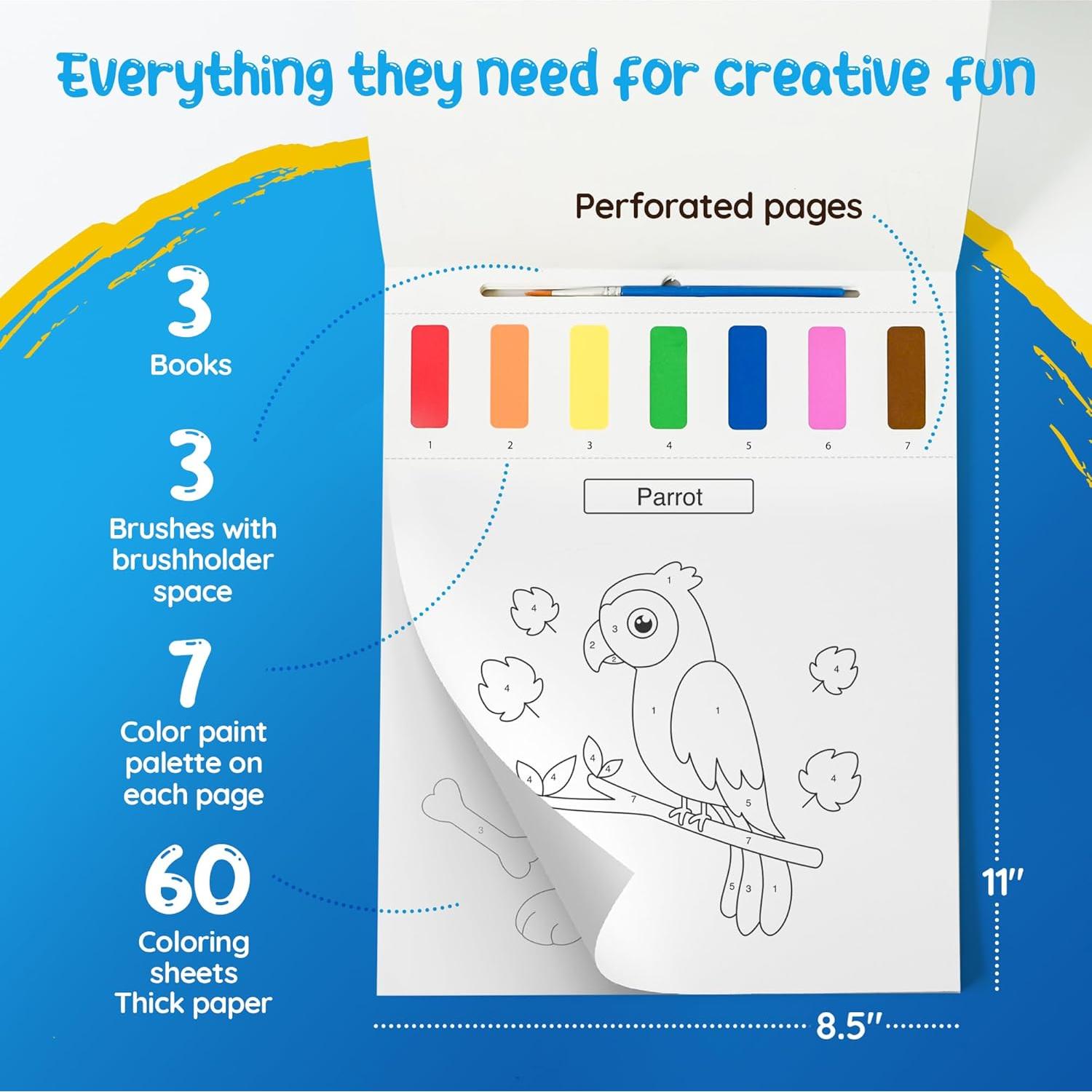 Libros de Acuarela para Niños Creative Kiddos - 3 Temas