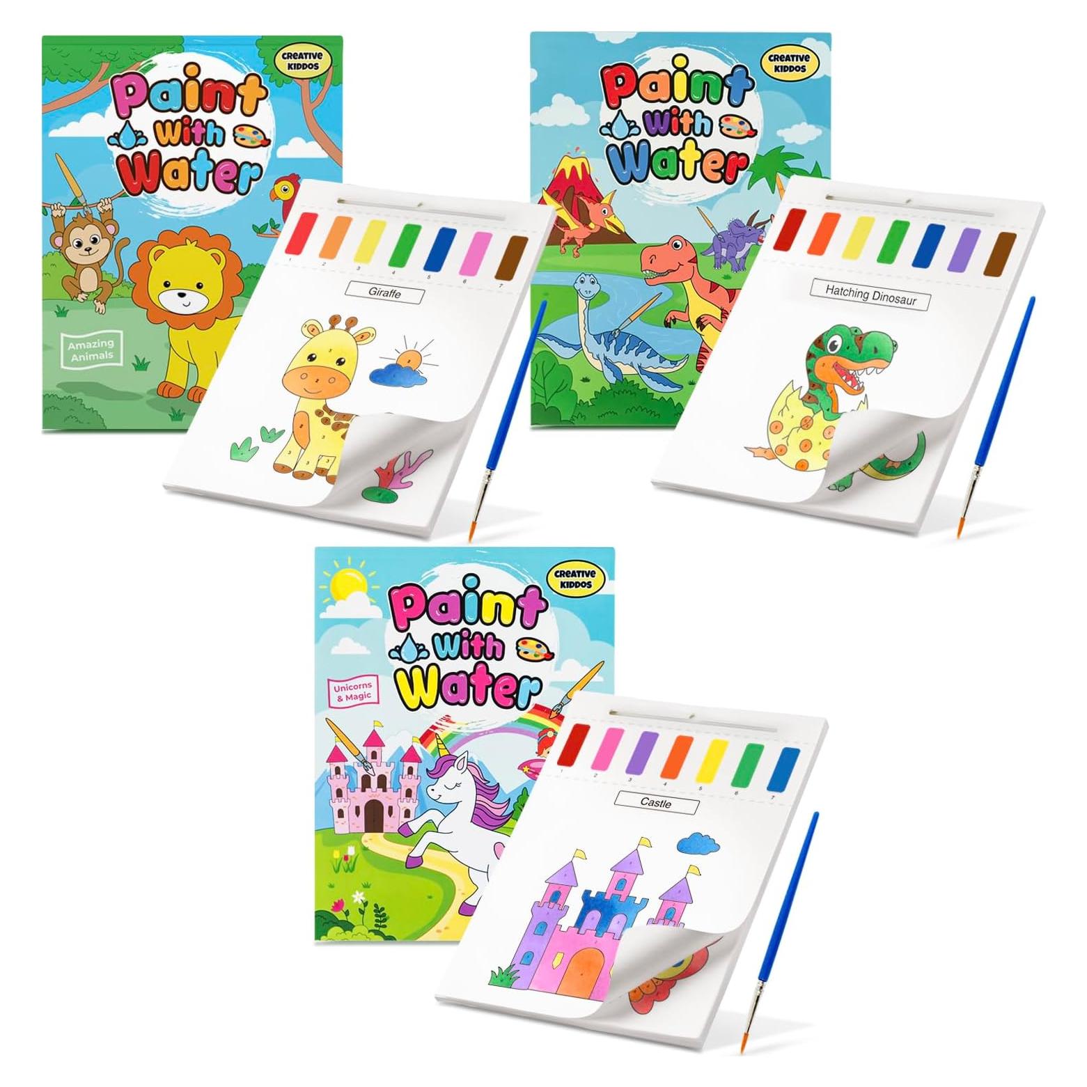 Libros de Acuarela Creative Kiddos 3 Temas para Niños