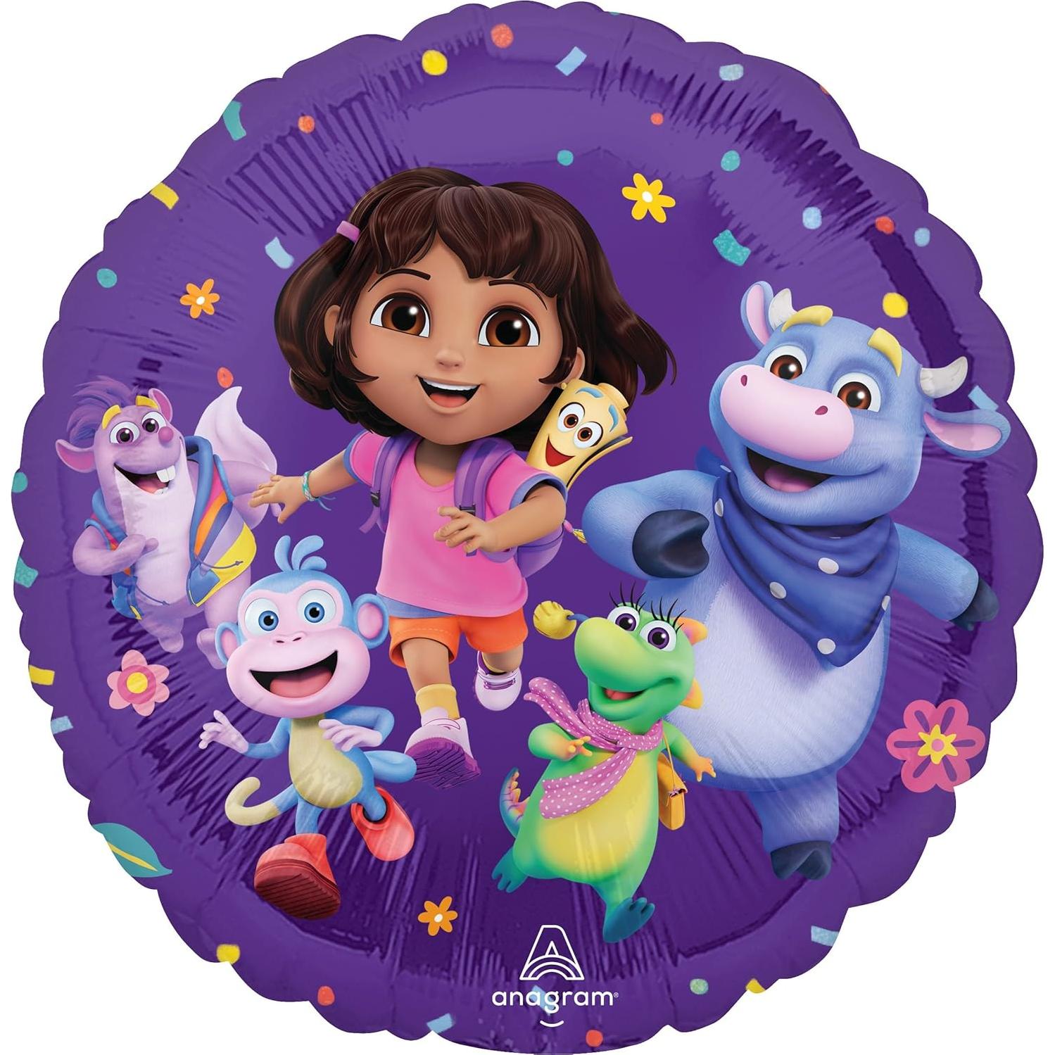 Ramo de Globos de Foil Dora Anagram 6 Piezas Decoración Fiesta