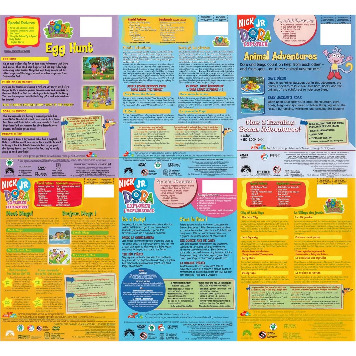Dora la Exploradora 6-Pack DVD Color Aventura Infantil